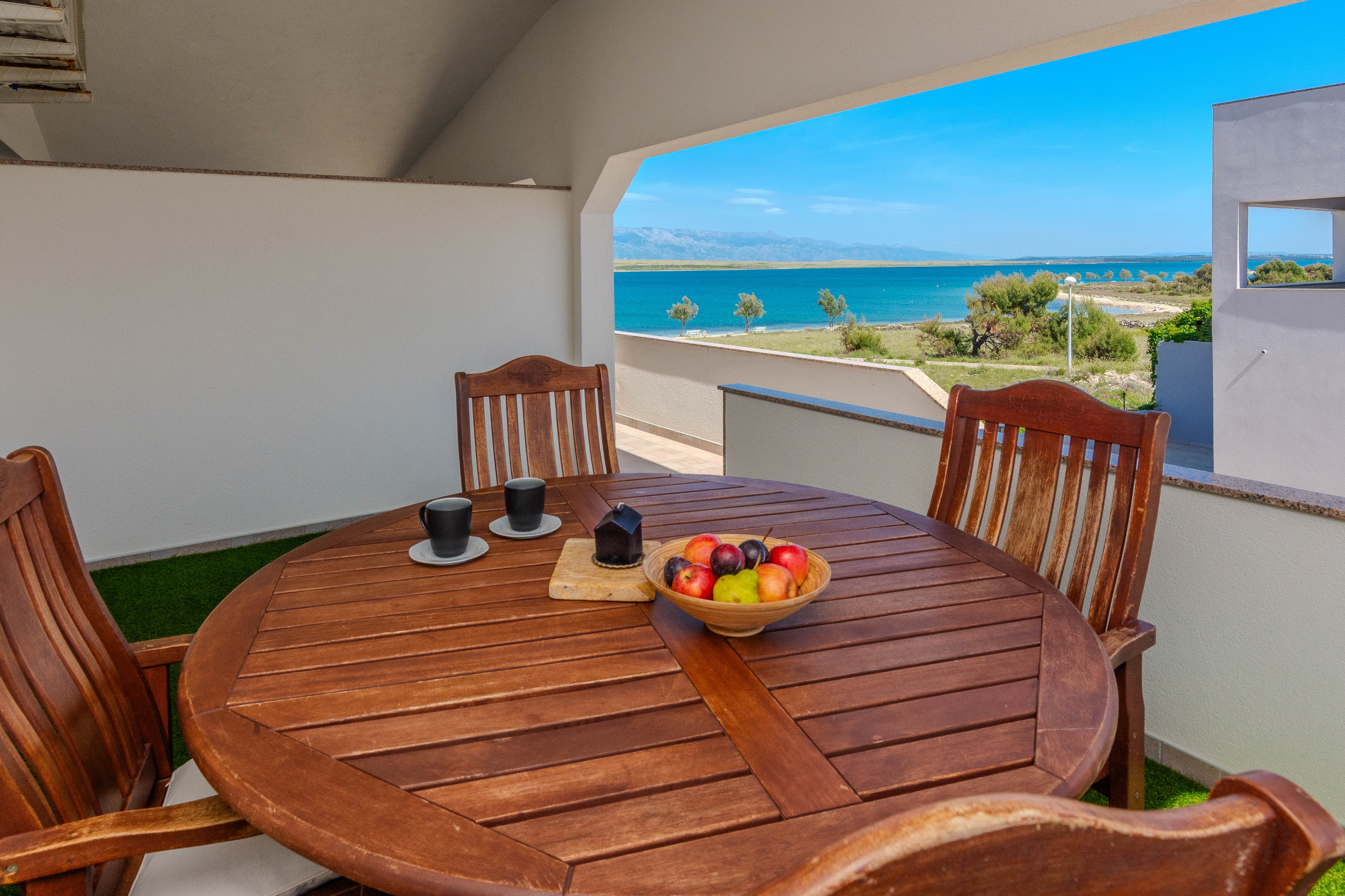 Two bedroom apartment with terrace and sea view Vir (A-18523-a)