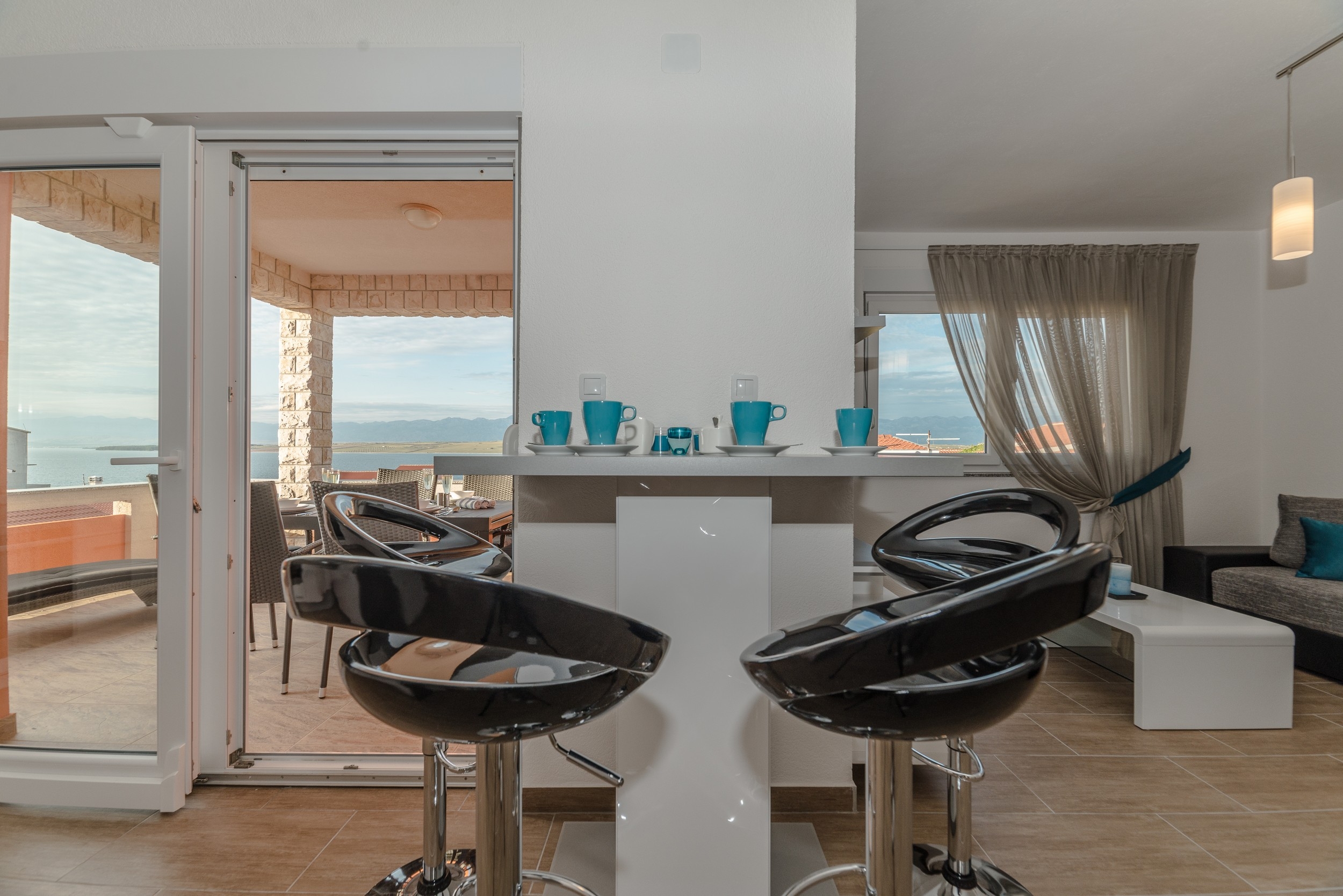 Two bedroom apartment with balcony and sea view Vir (A-18546-c)