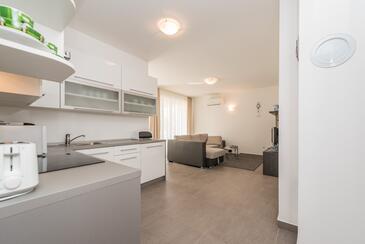 Privlaka, Obývací pokoj v ubytování typu apartment, s klimatizací a WiFi.