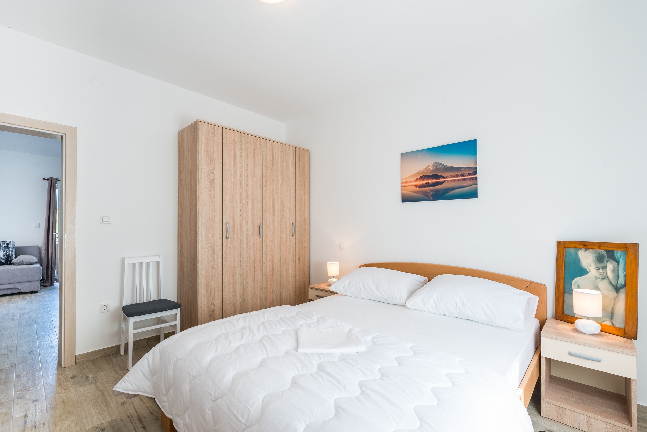 One bedroom apartment with terrace and sea view Privlaka, Zadar  A-a