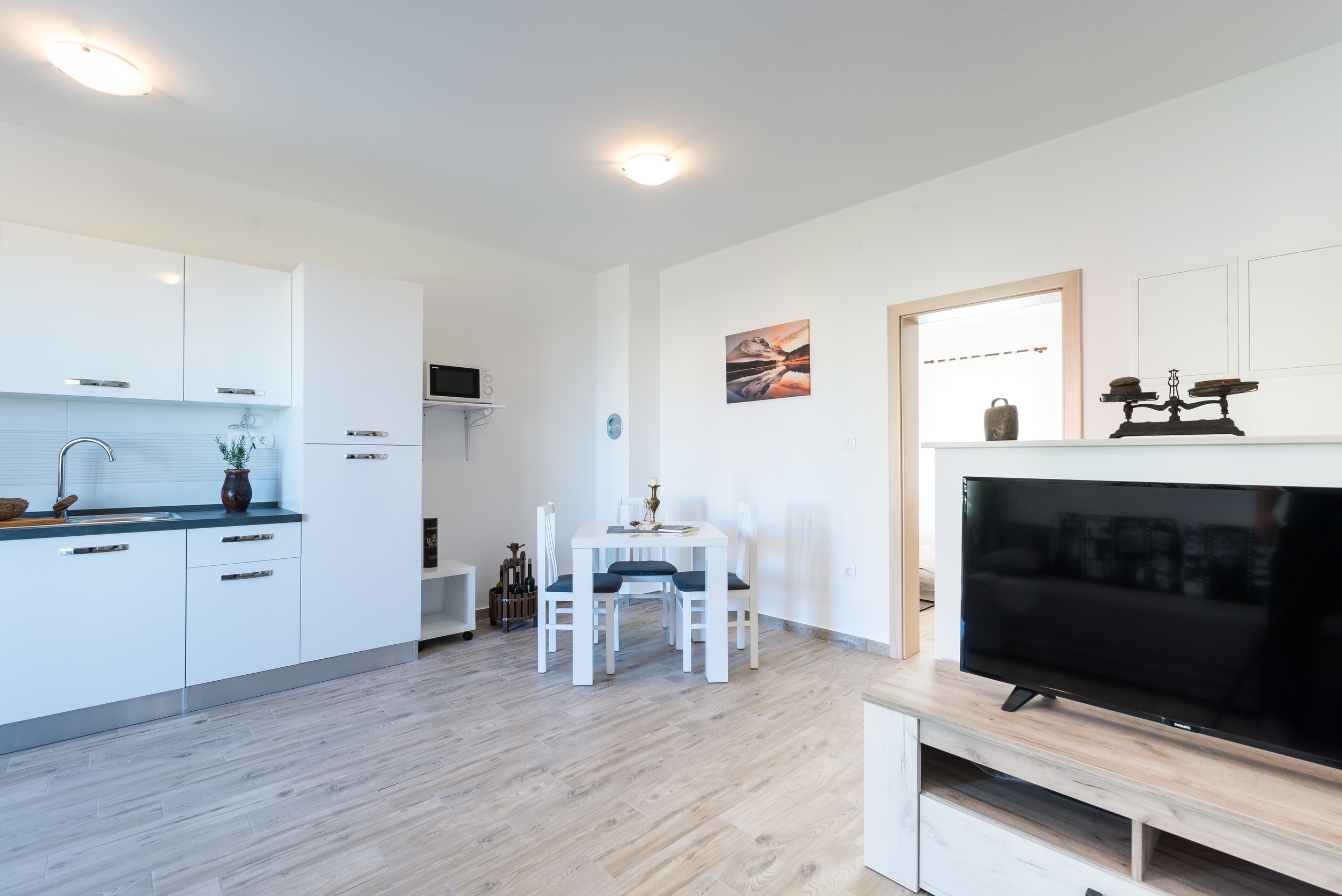One bedroom apartment with terrace and sea view Privlaka, Zadar  A-a