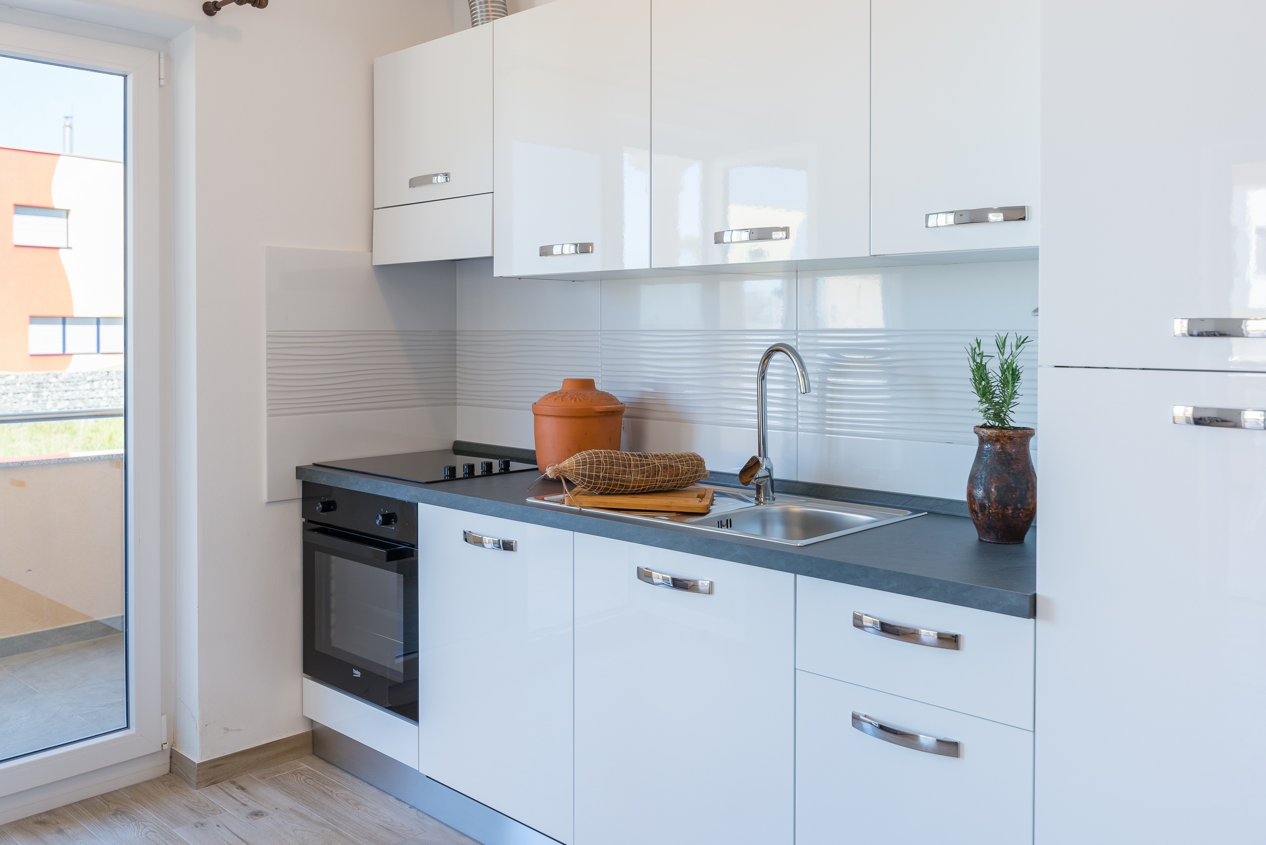 One bedroom apartment with terrace and sea view Privlaka, Zadar  A-a