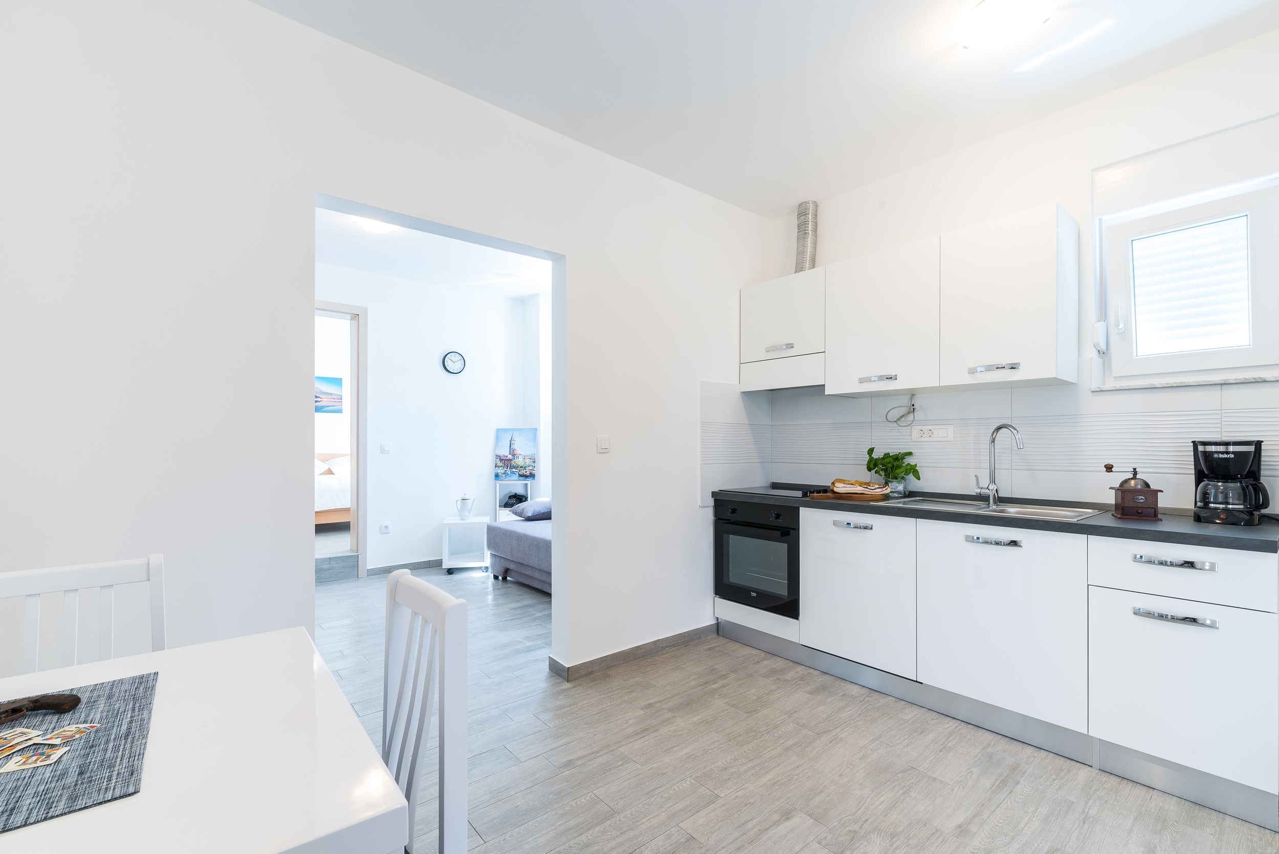One bedroom apartment with terrace and sea view Privlaka, Zadar  A-b