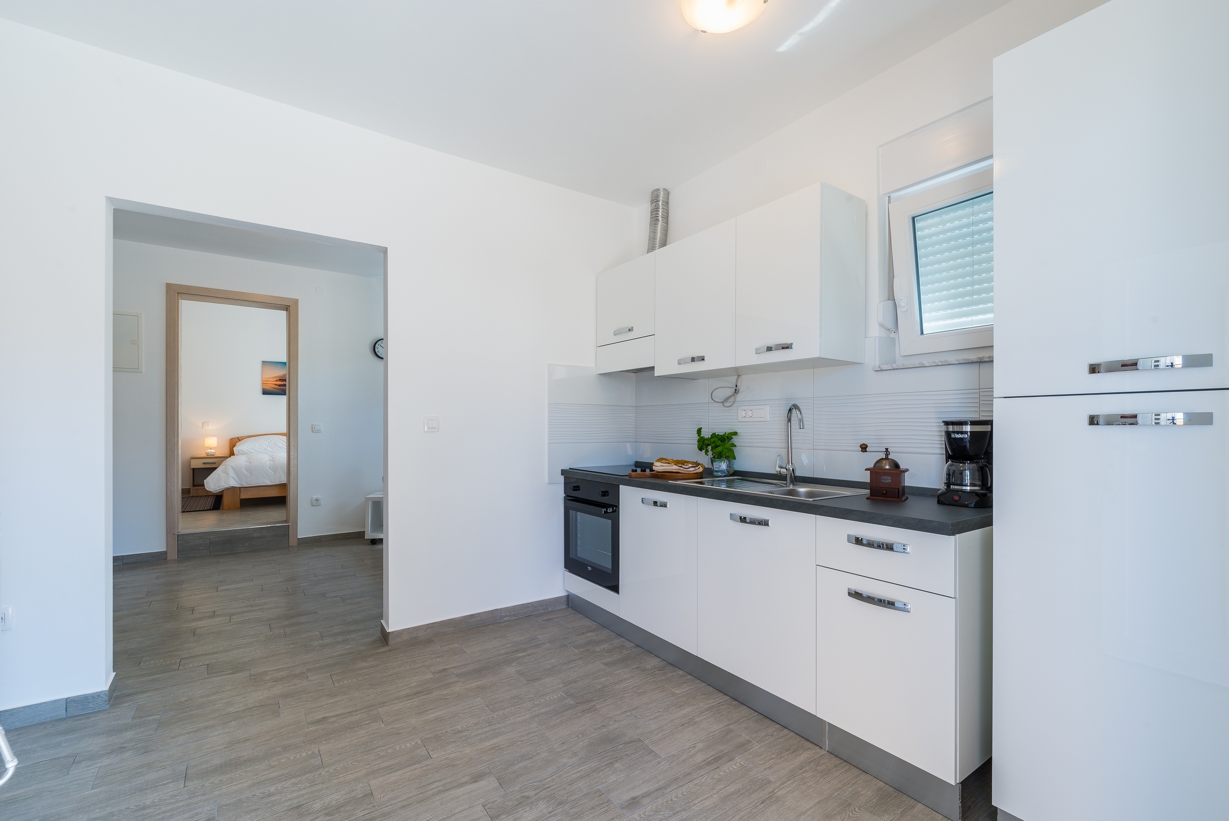 One bedroom apartment with terrace and sea view Privlaka, Zadar  A-b