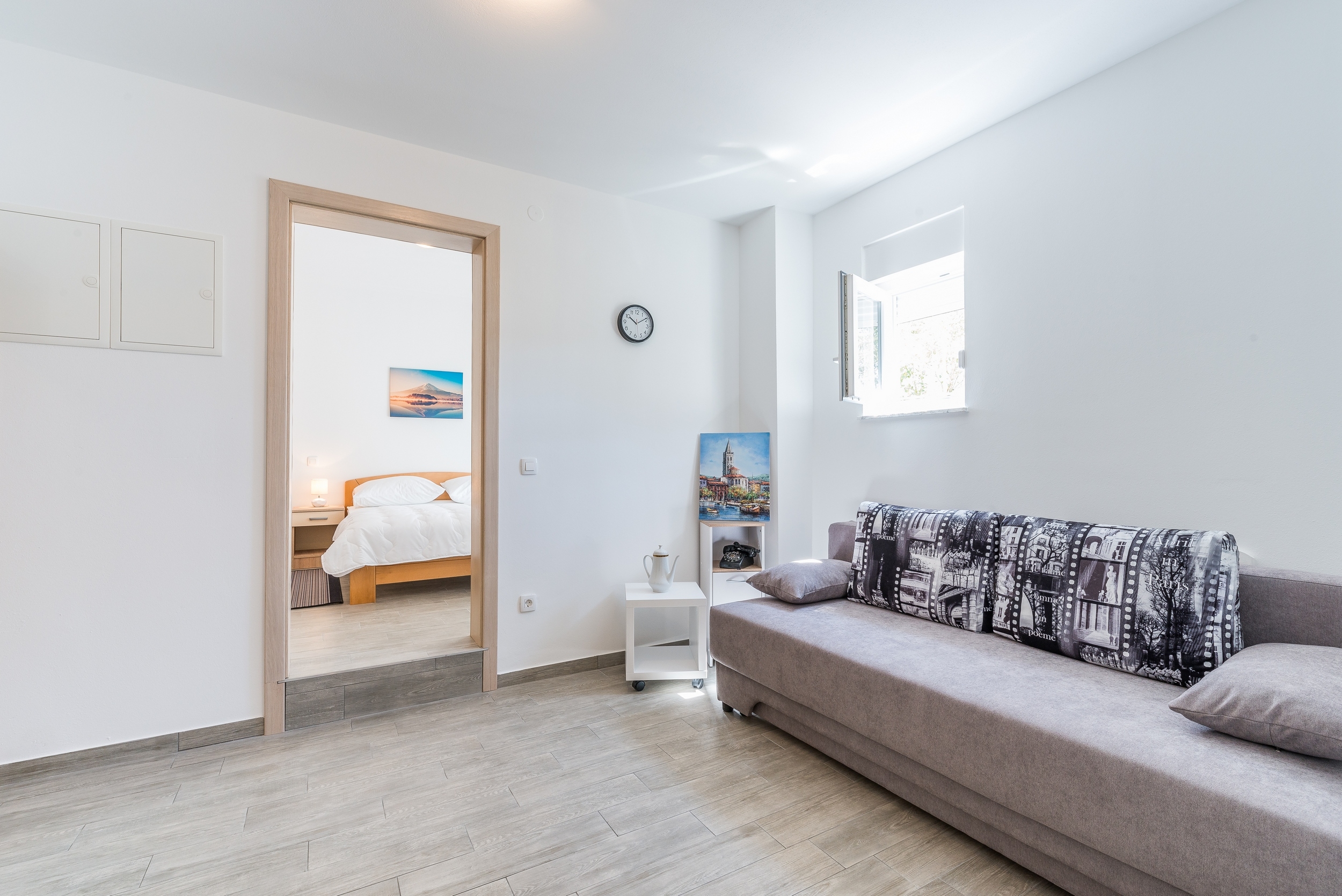 One bedroom apartment with terrace and sea view Privlaka, Zadar  A-b