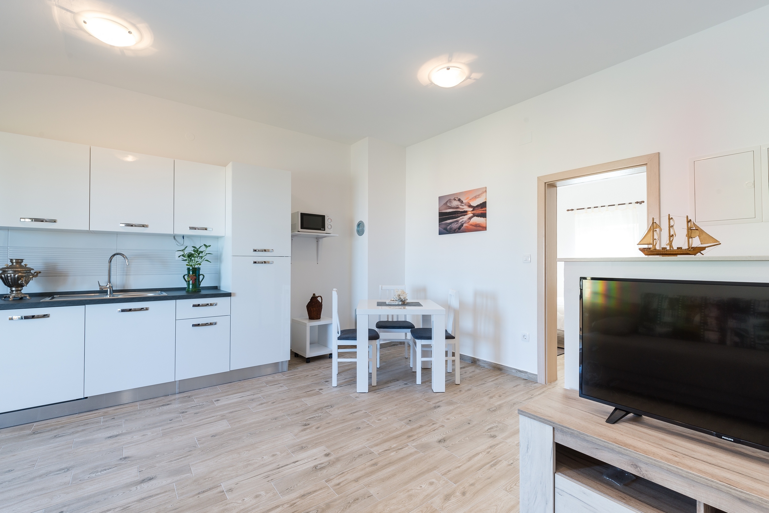 One bedroom apartment with terrace and sea view Privlaka, Zadar  A-c