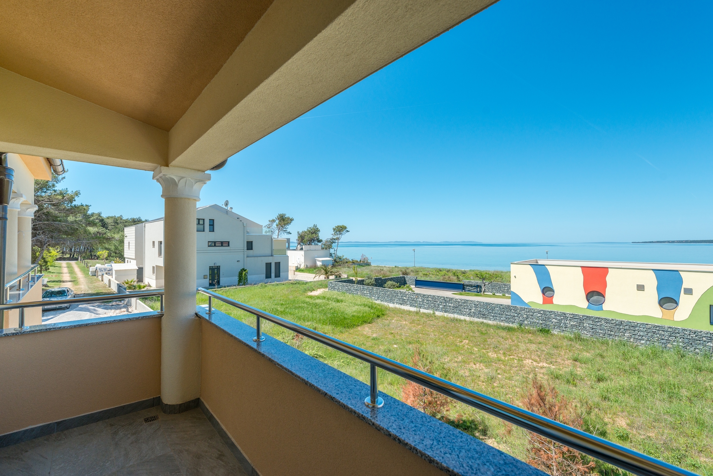 One bedroom apartment with terrace and sea view Privlaka, Zadar  A-c