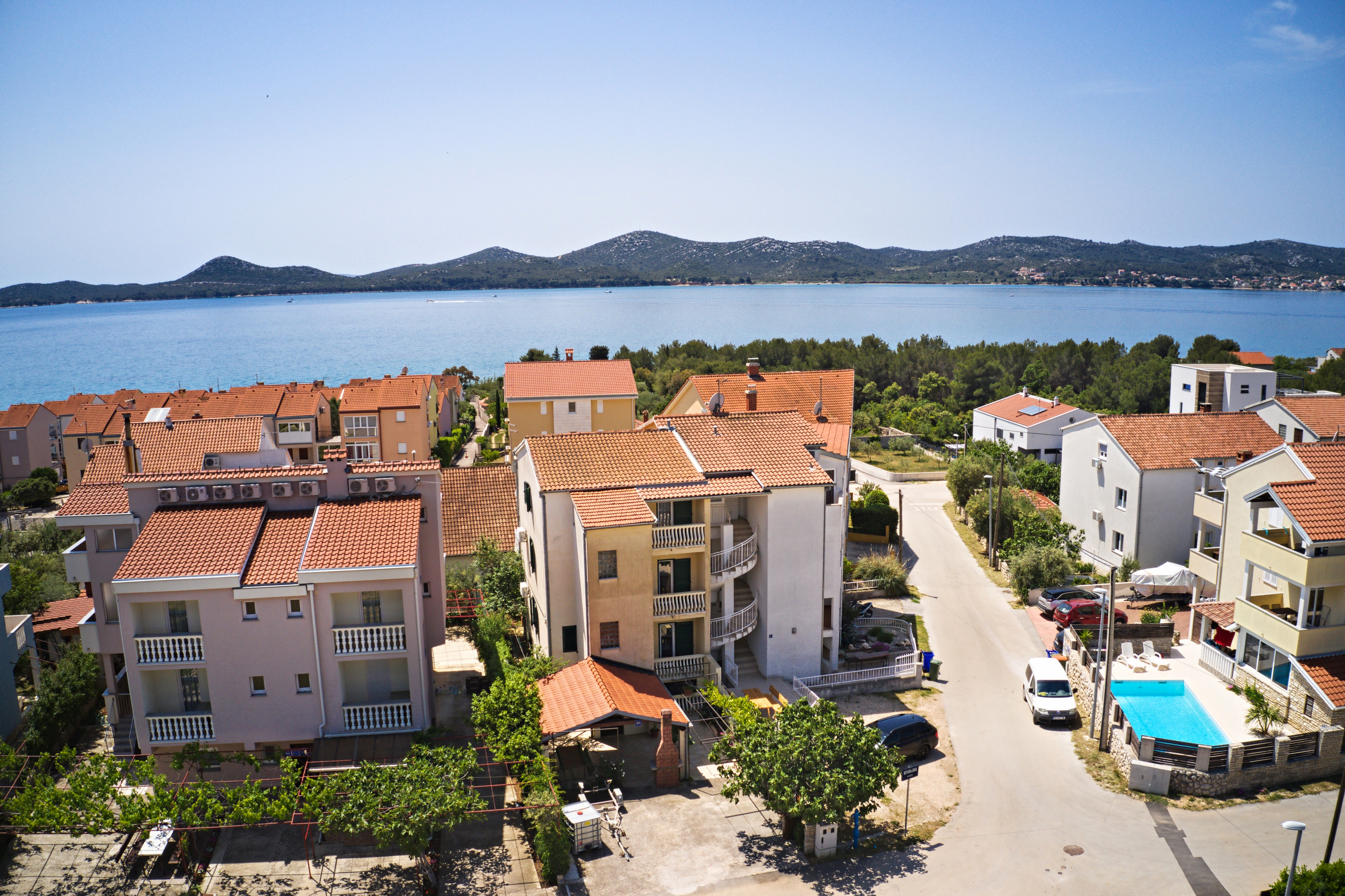 Two bedroom apartment with terrace and sea view Biograd na Moru, Biograd  A-b