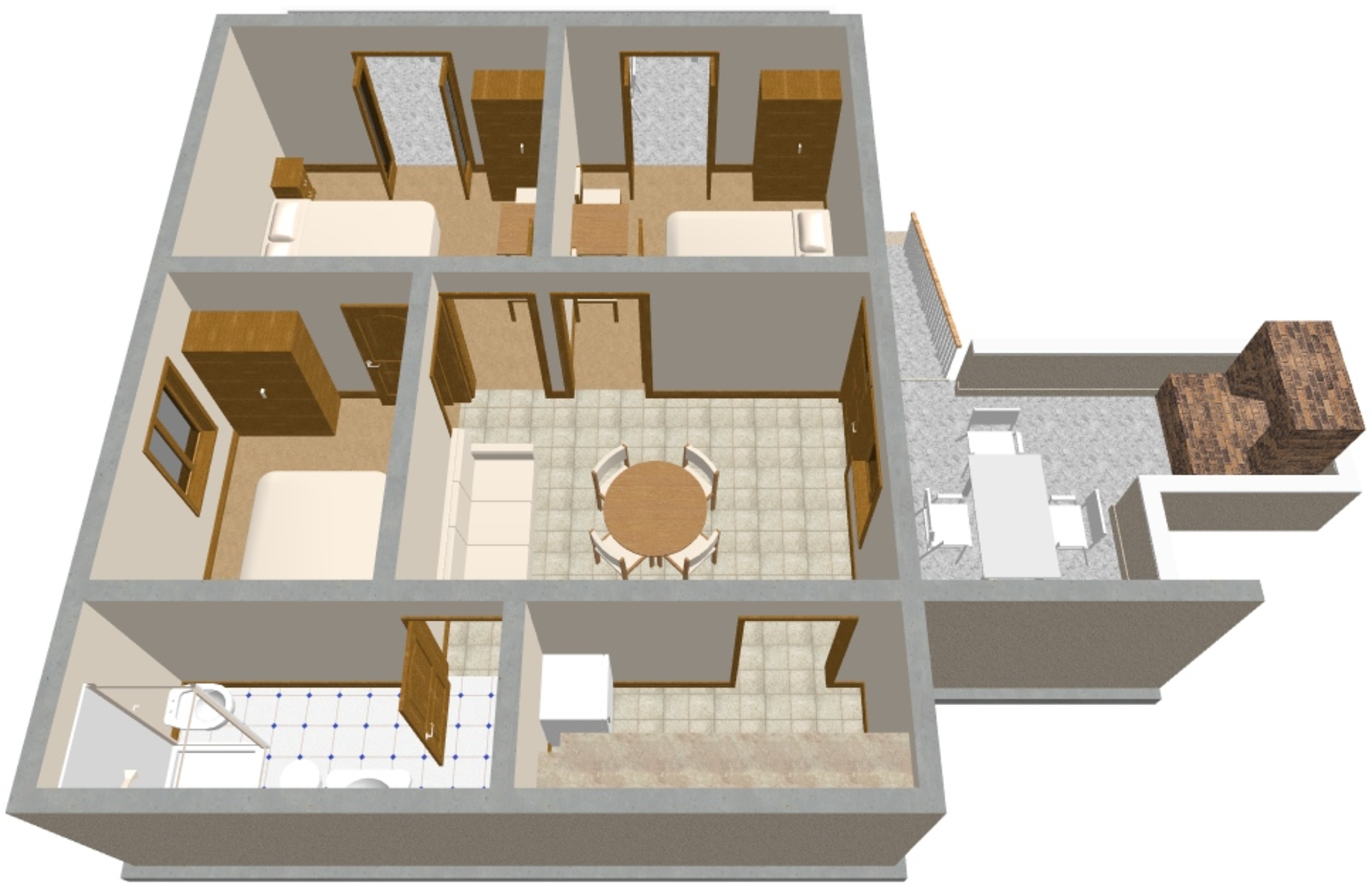 Three bedroom apartment near beach Zavalatica, Korčula  A-a