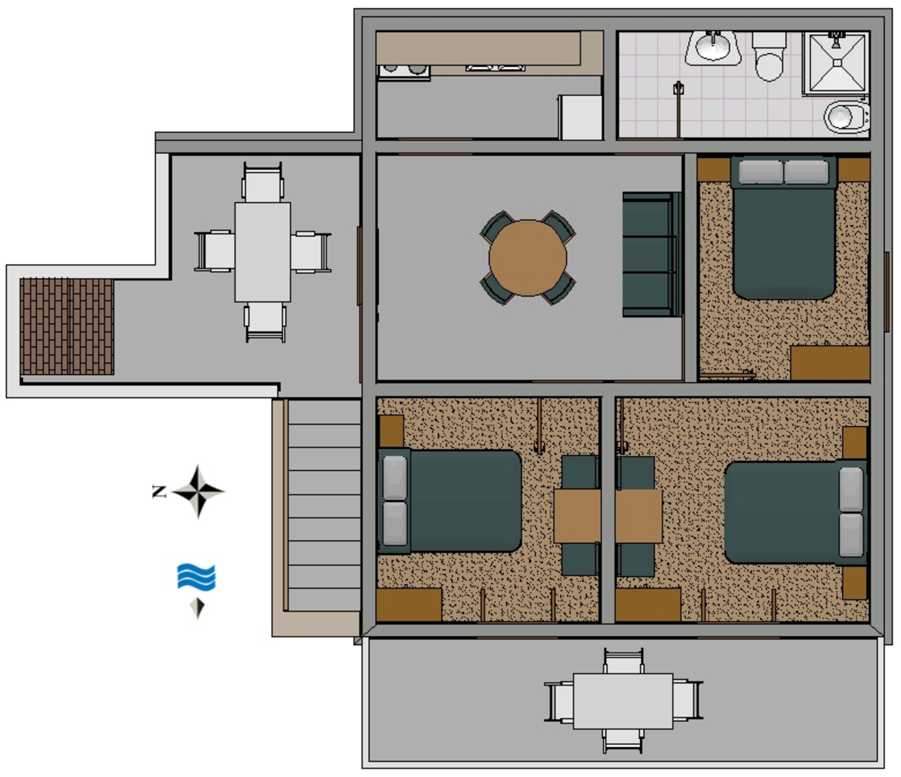 Three bedroom apartment near beach Zavalatica, Korčula  A-a