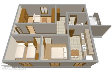 Zavalatica, Schema nell'alloggi del tipo apartment, animali domestici ammessi e WiFi.