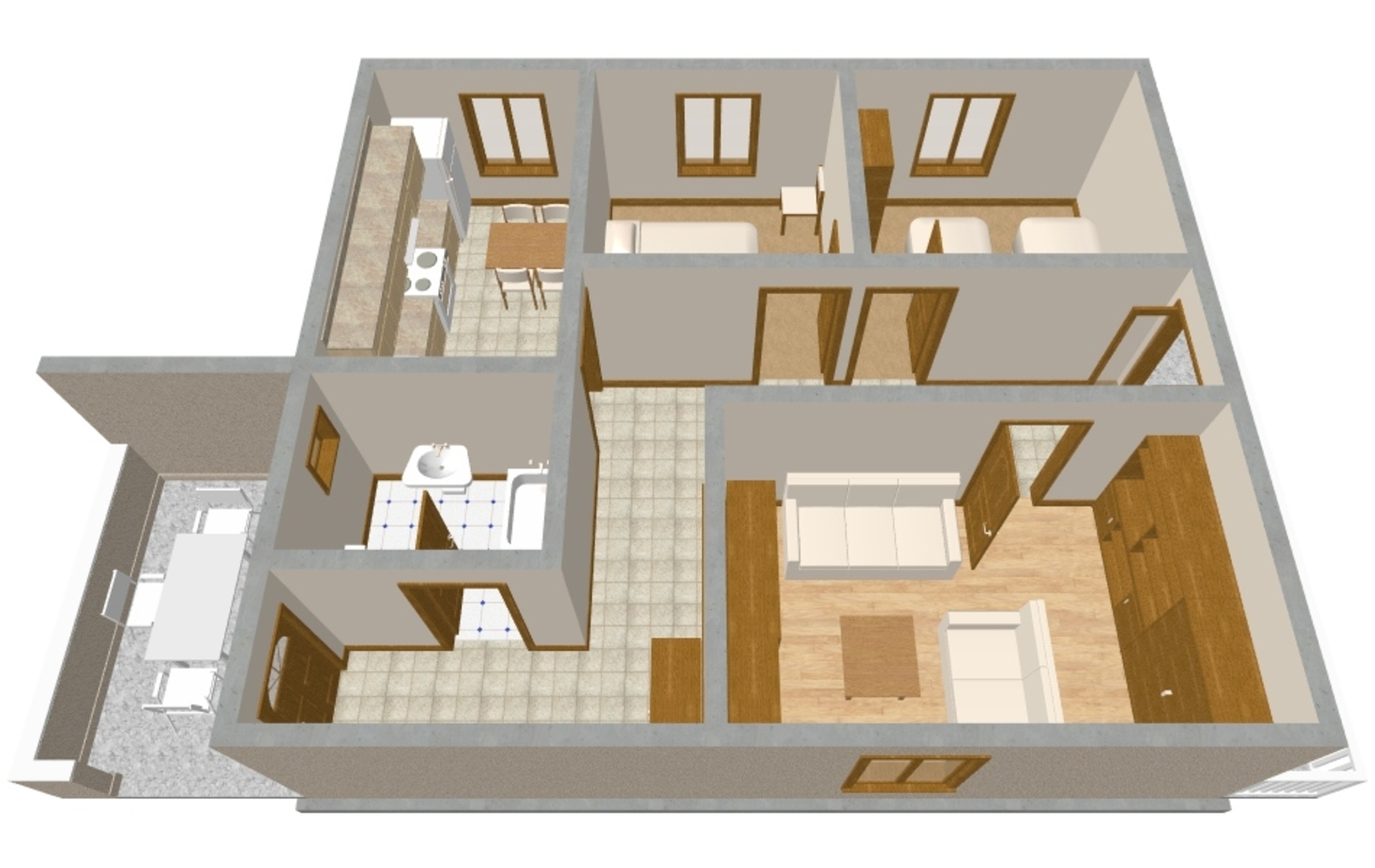 Two bedroom apartment near beach Zavalatica, Korčula  A-b