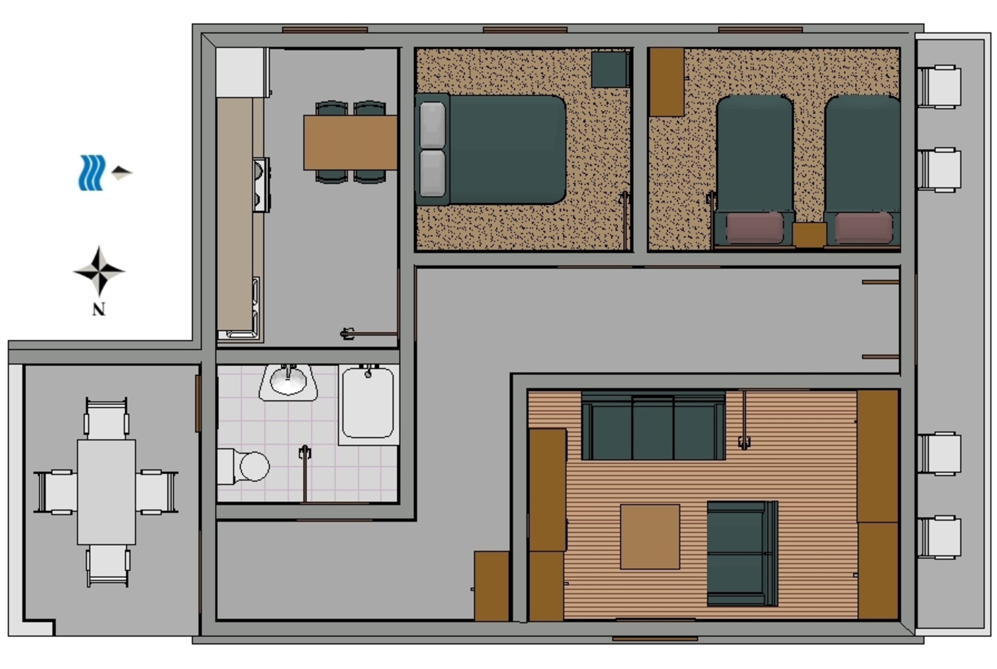 Two bedroom apartment near beach Zavalatica, Korčula  A-b