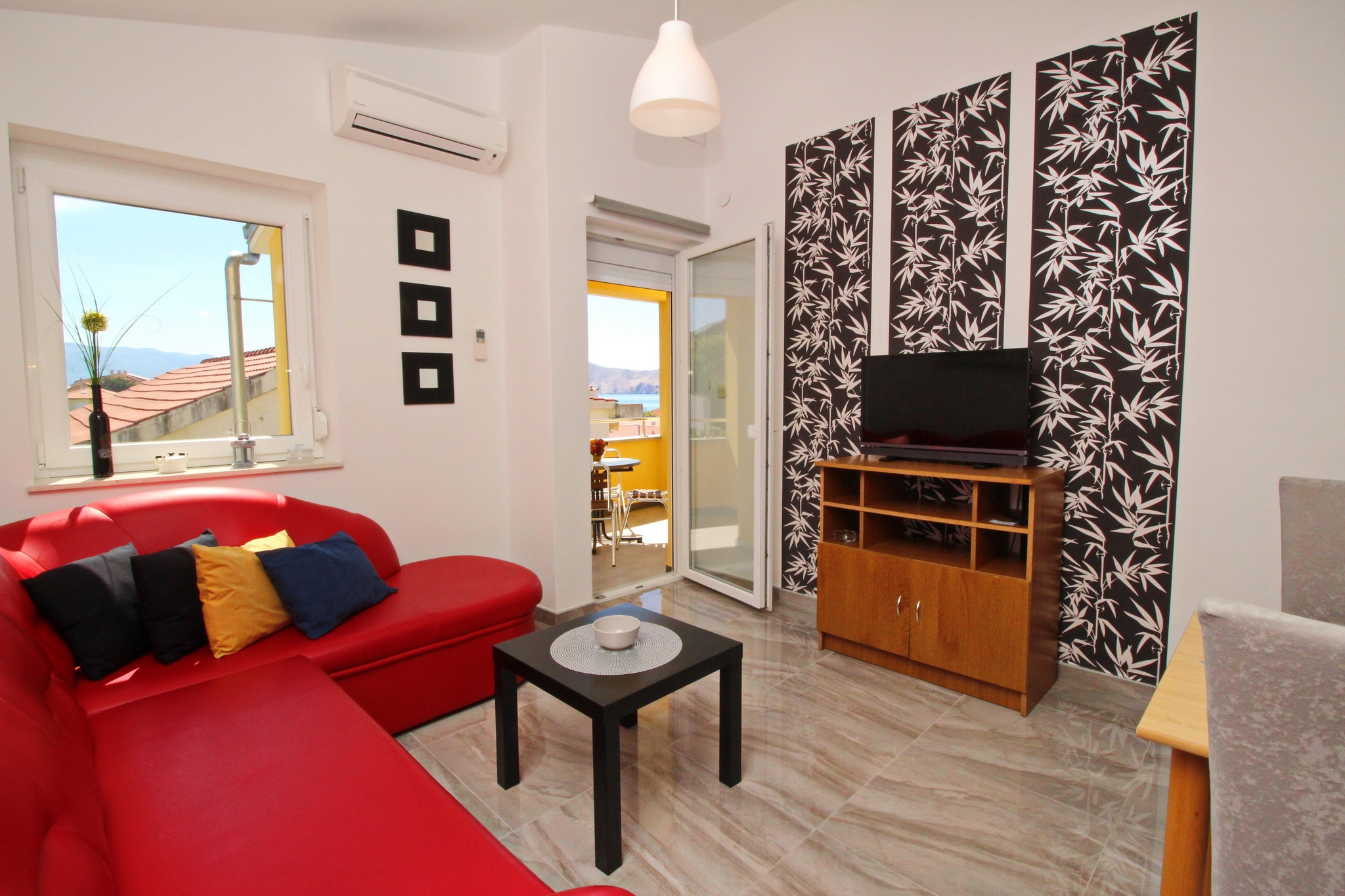 Two bedroom apartment with terrace Baška, Krk (A-18716-g)