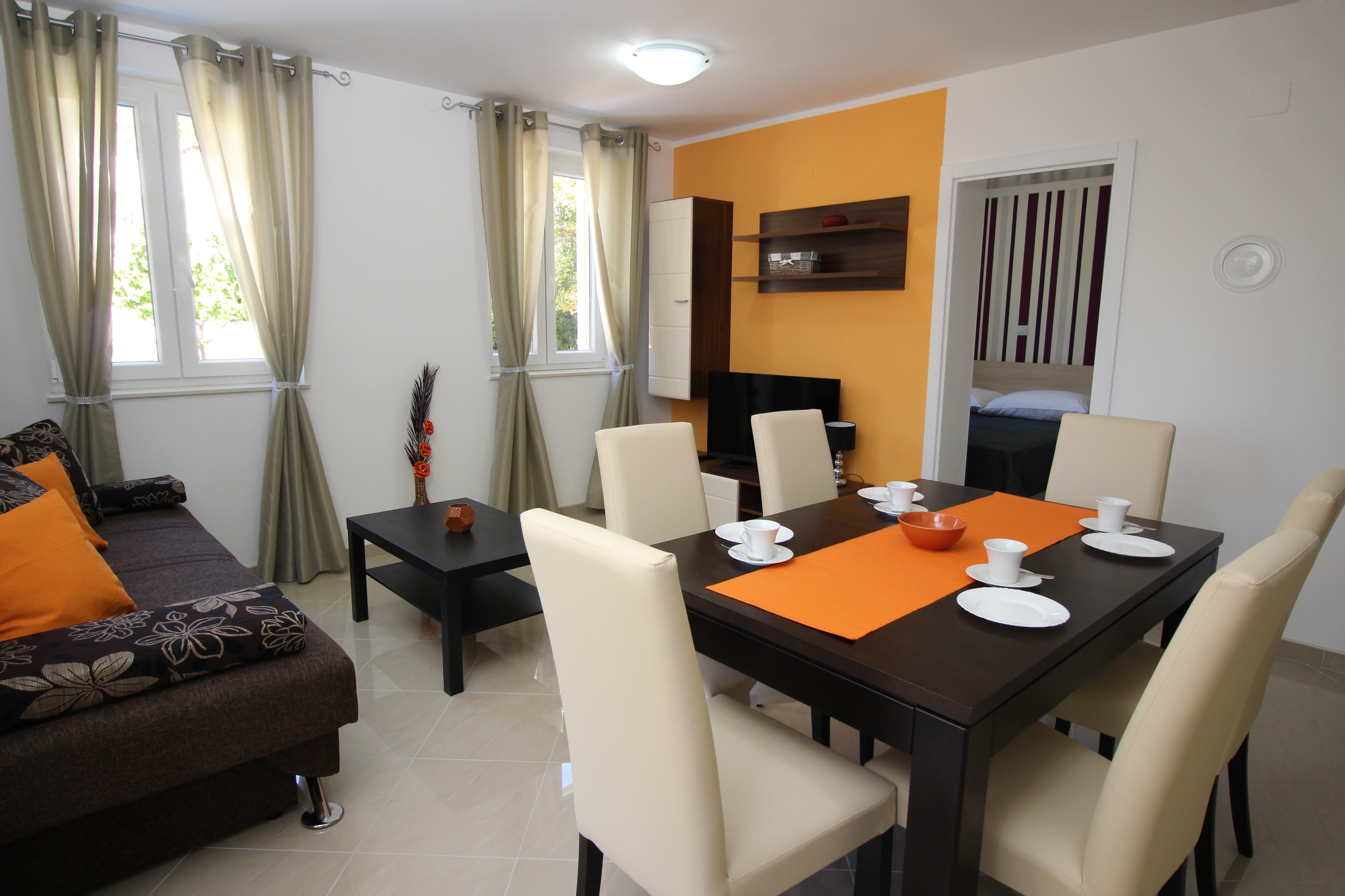 Two bedroom apartment with terrace Baška, Krk (A-18733-e)