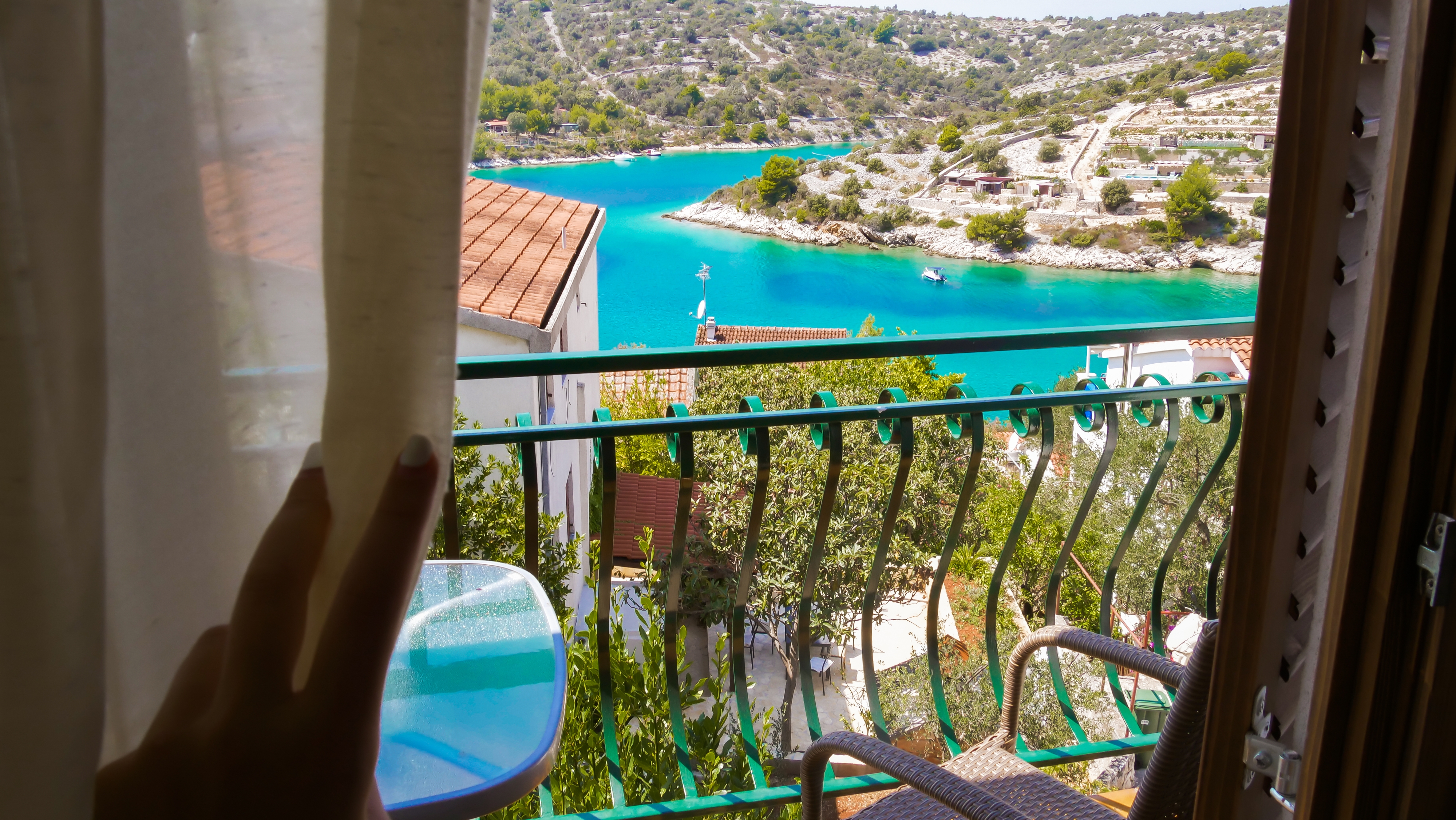Studio flat with balcony and sea view Sevid, Trogir  AS-a