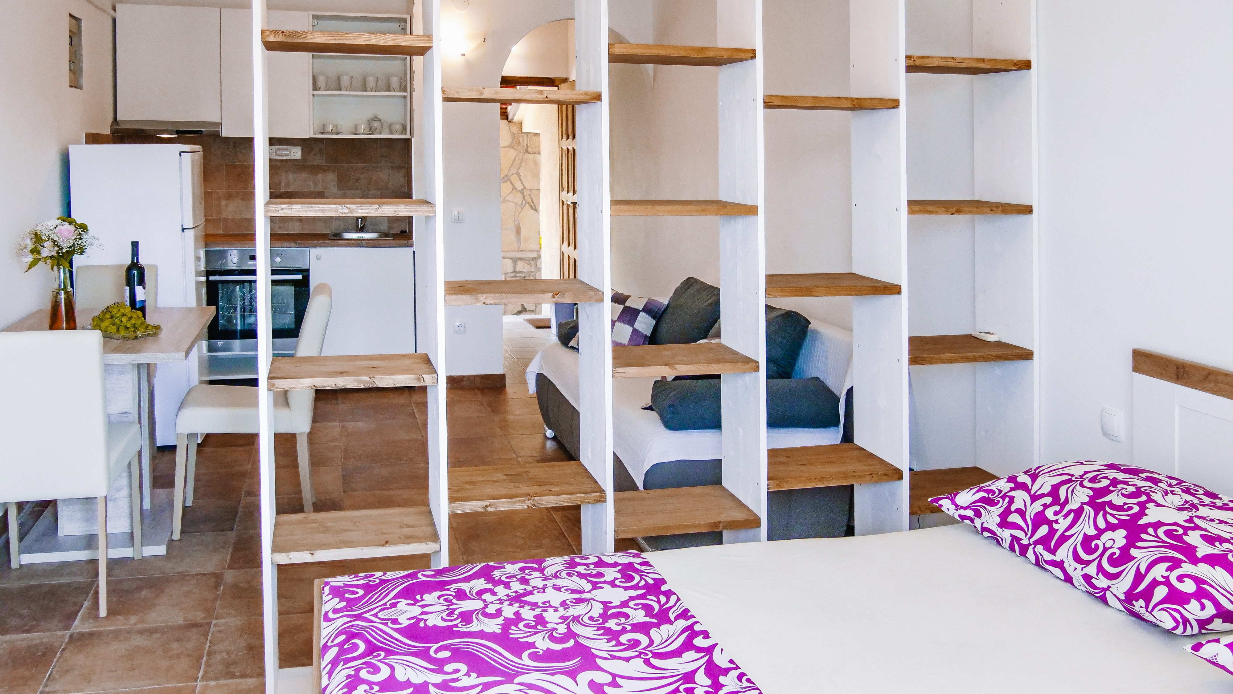 Studio flat with balcony and sea view Sevid, Trogir  AS-a