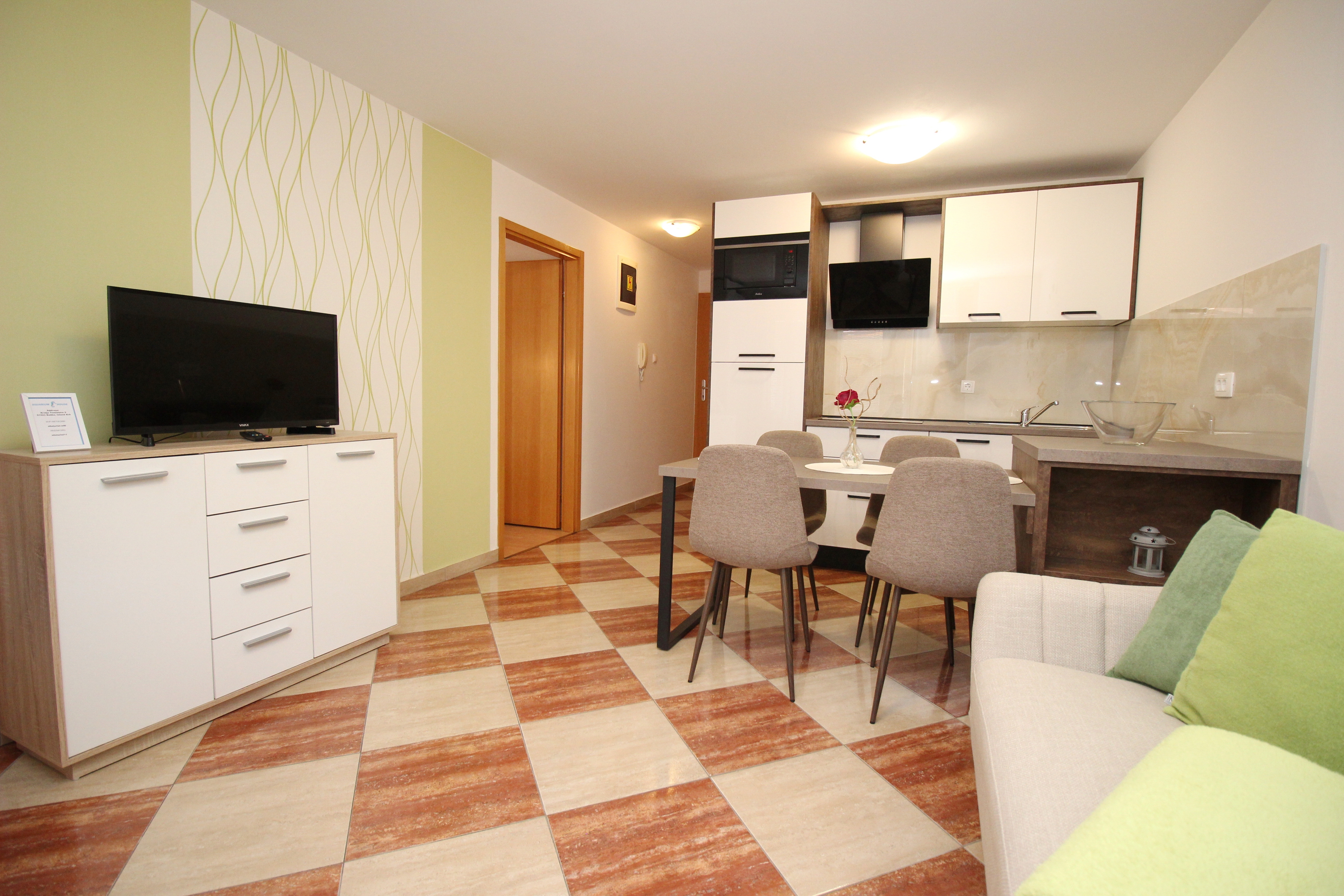 Two bedroom apartment with terrace Baška, Krk (A-18775-b)