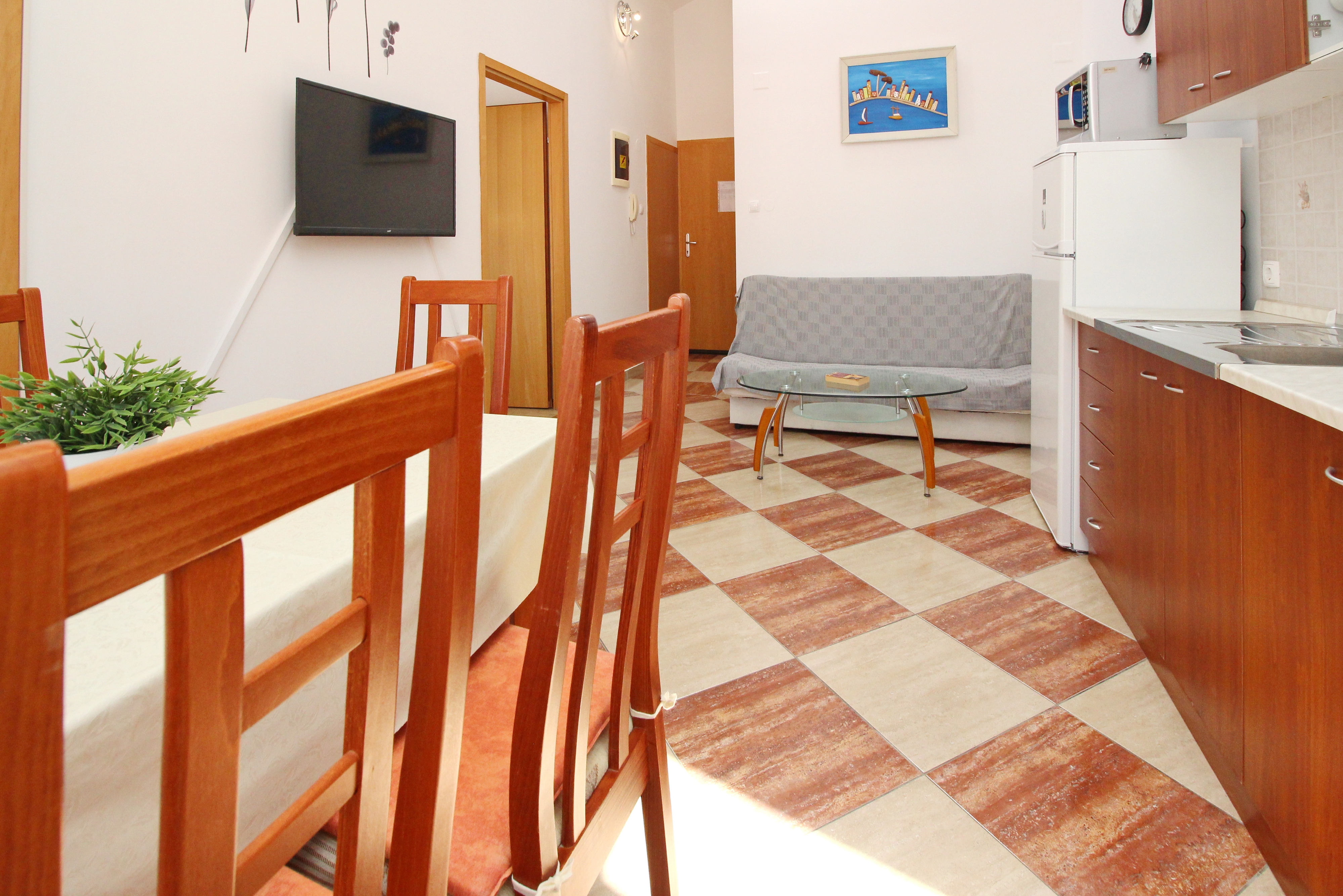 Two bedroom apartment with terrace Baška, Krk (A-18778-c)