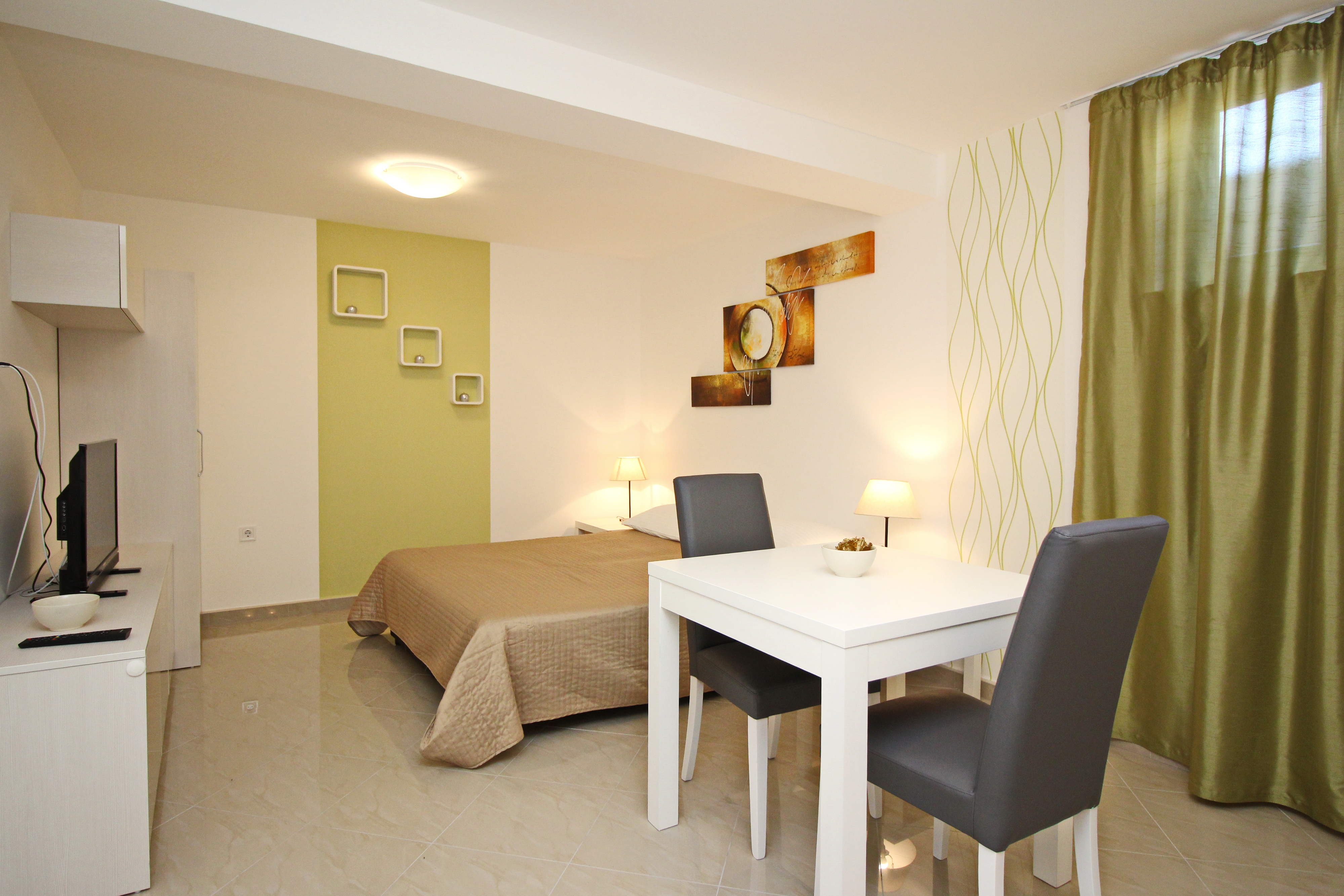 Studio flat with air-conditioning Baška, Krk (AS-18785-a)