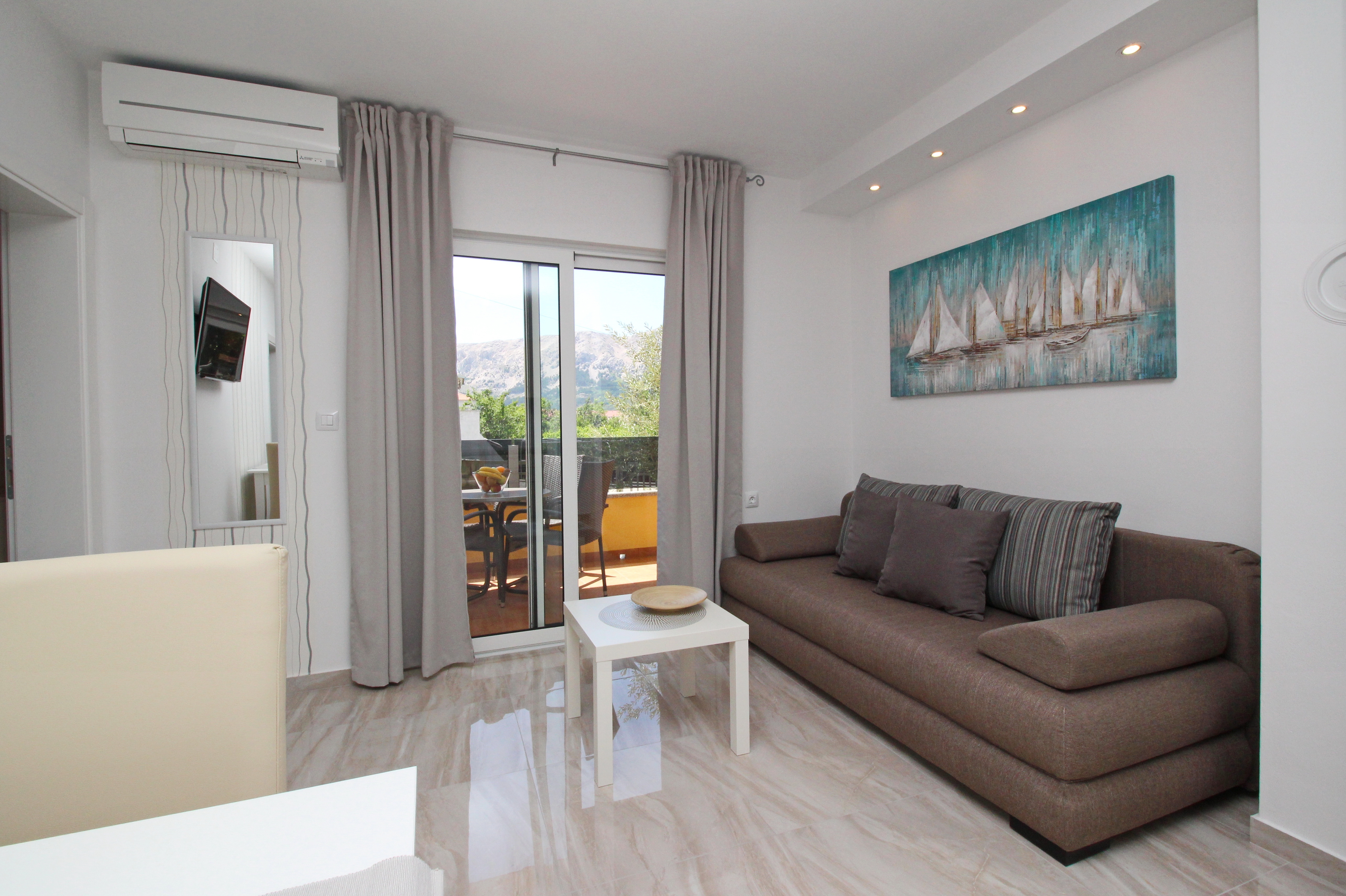 Two bedroom apartment with balcony Baška, Krk (A-18793-d)