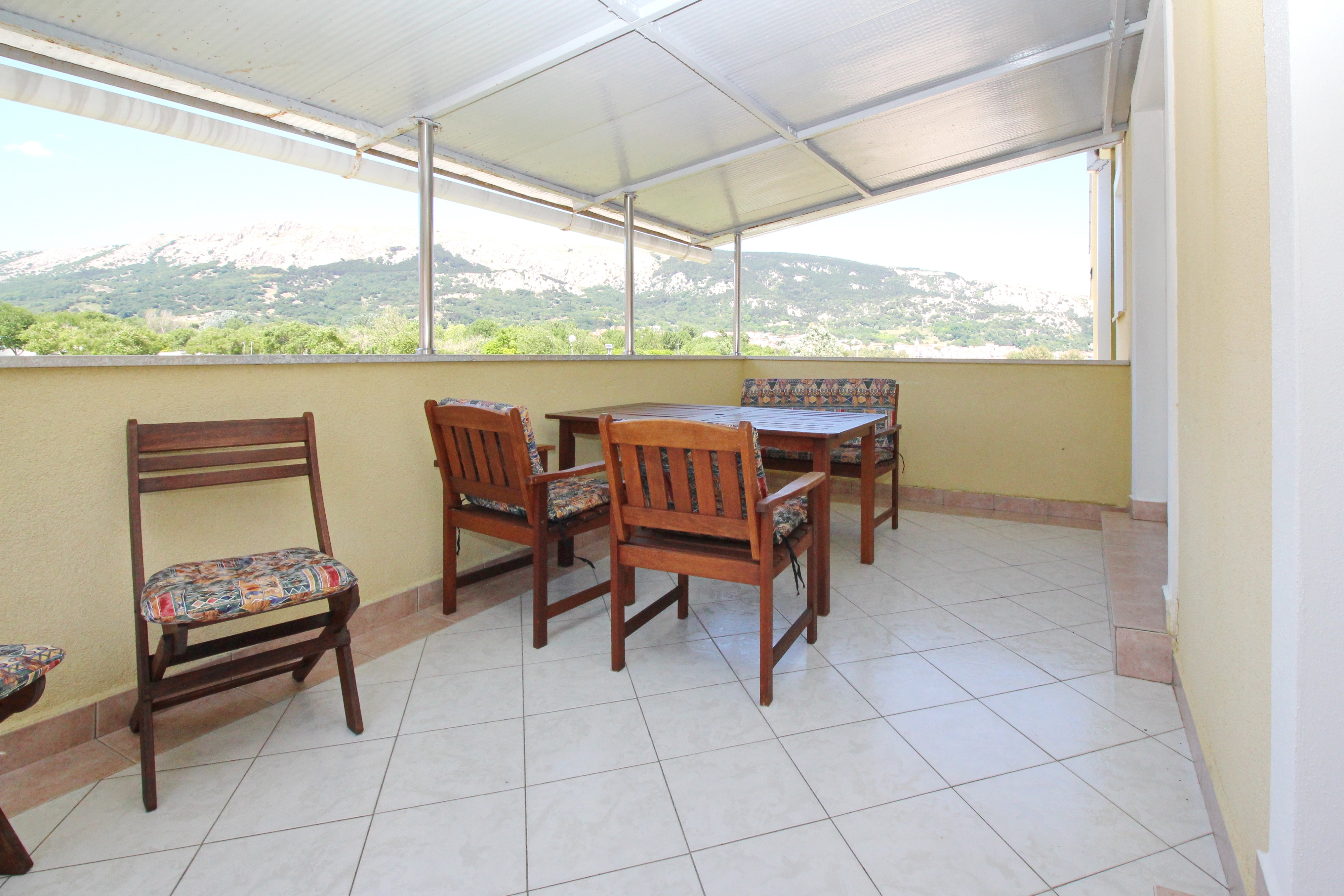 Two bedroom apartment with terrace and sea view Baška, Krk (A-18807-b)