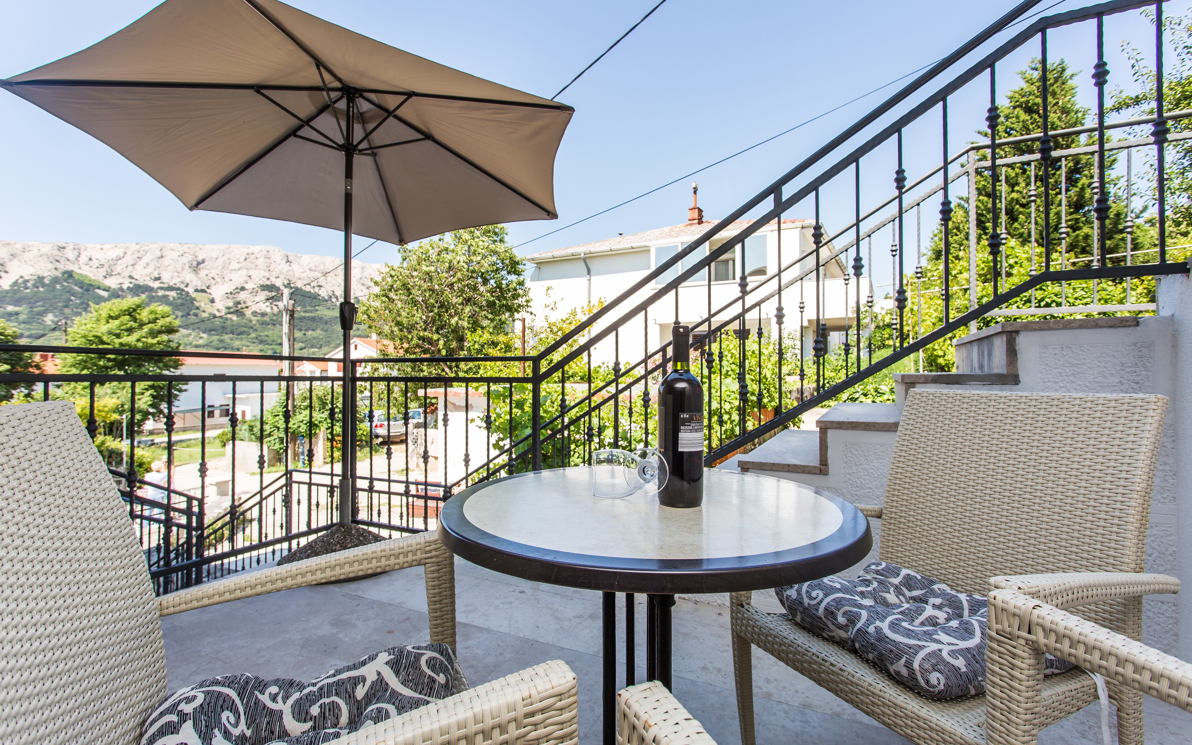 Studio flat with terrace Baška, Krk  AS-a