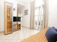 Obývací pokoj Baška, Obývací pokoj v ubytování typu apartment, domácí mazlíčci povoleni a WiFi.