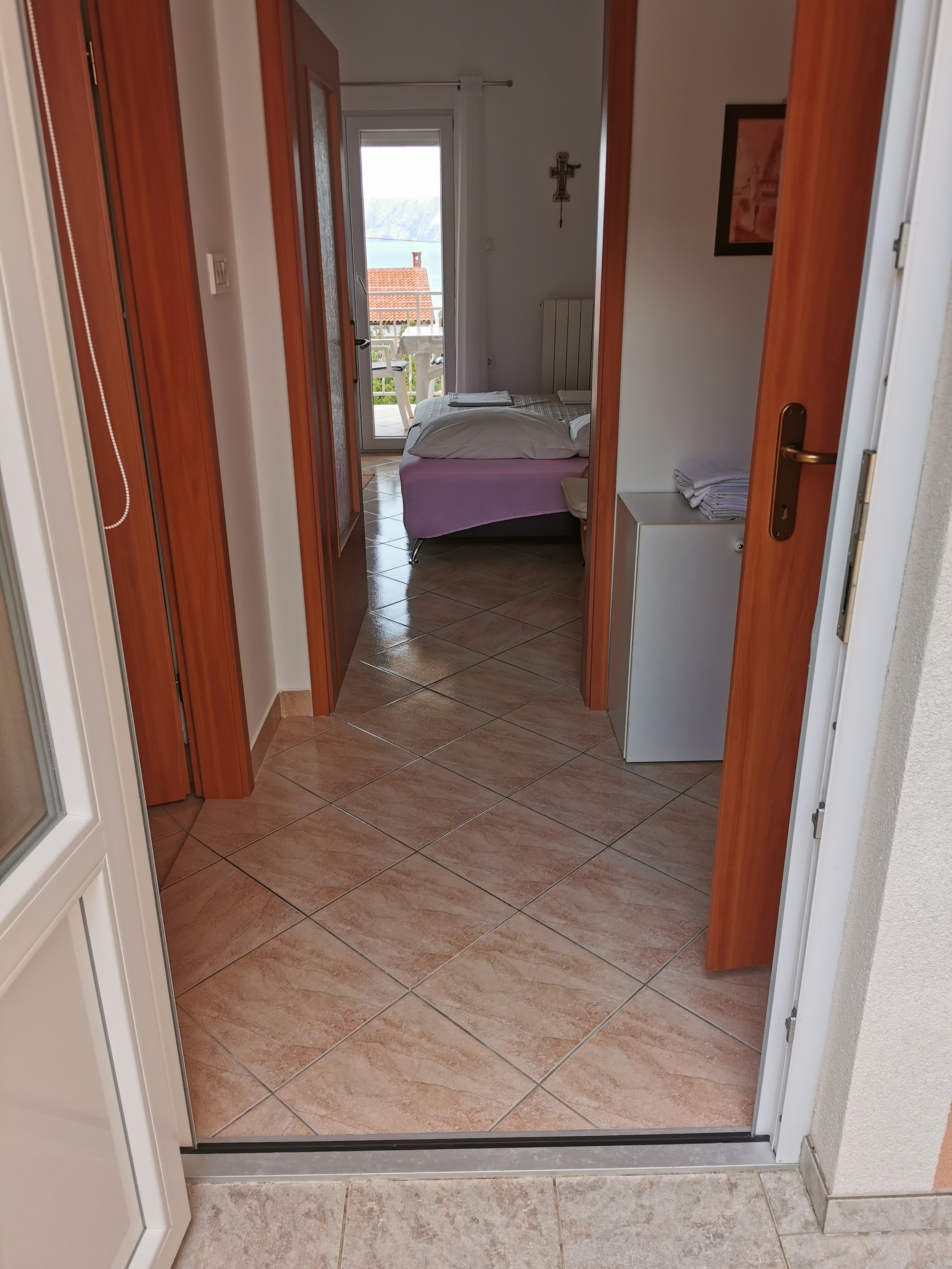 One bedroom apartment with balcony and sea view Novi Vinodolski  A-b