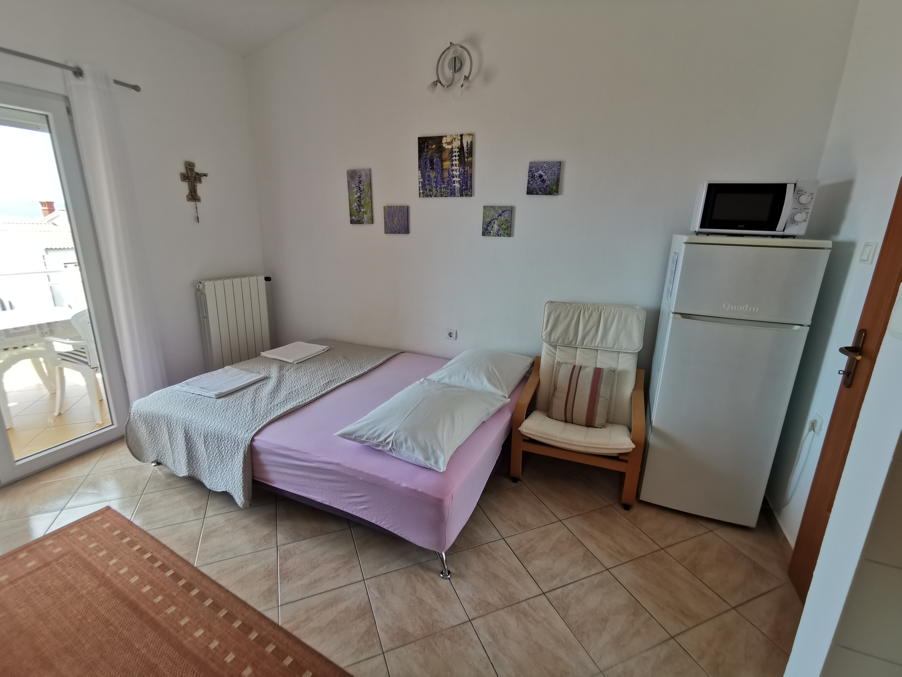 One bedroom apartment with balcony and sea view Novi Vinodolski  A-b