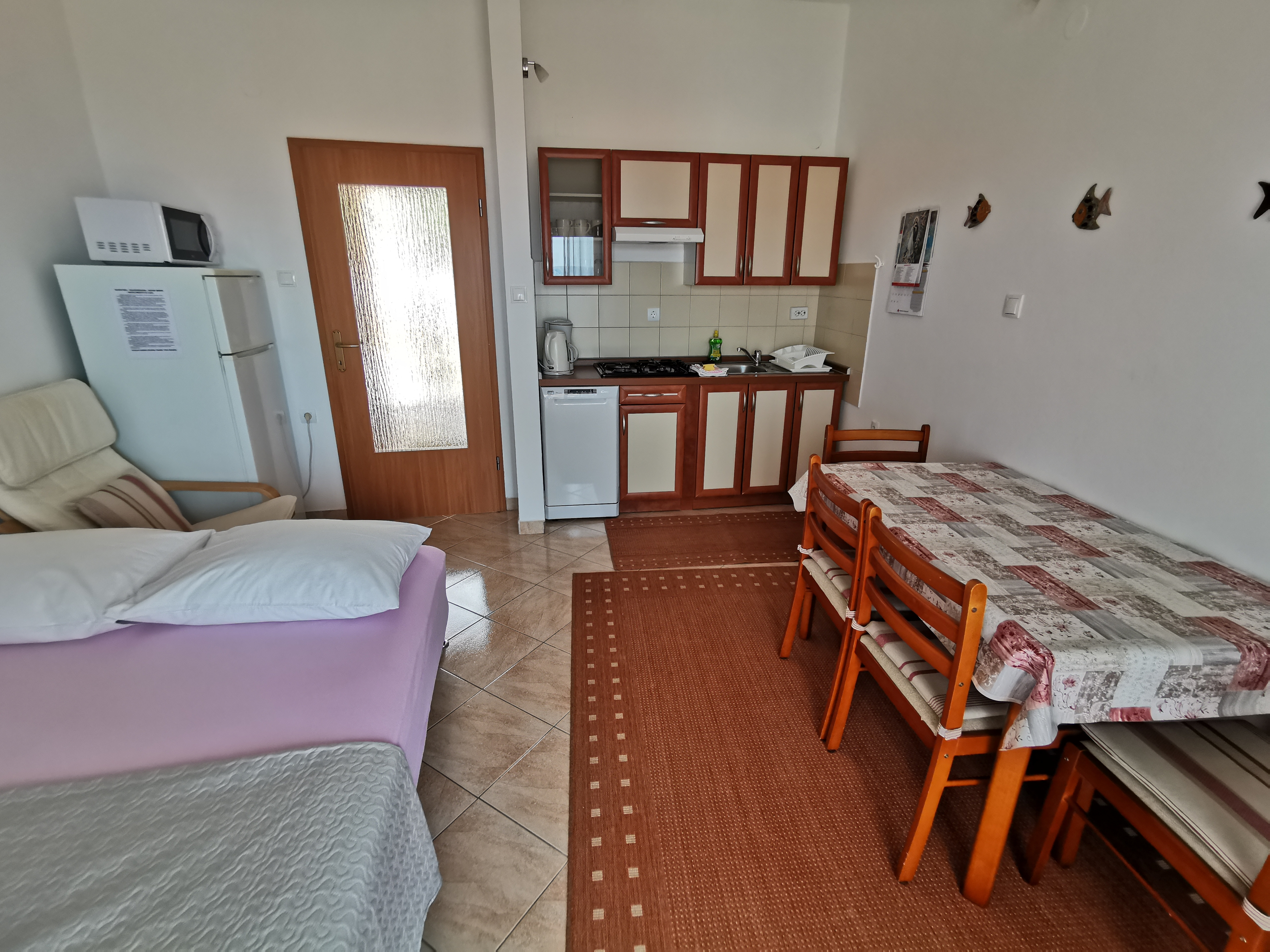 One bedroom apartment with balcony and sea view Novi Vinodolski  A-b