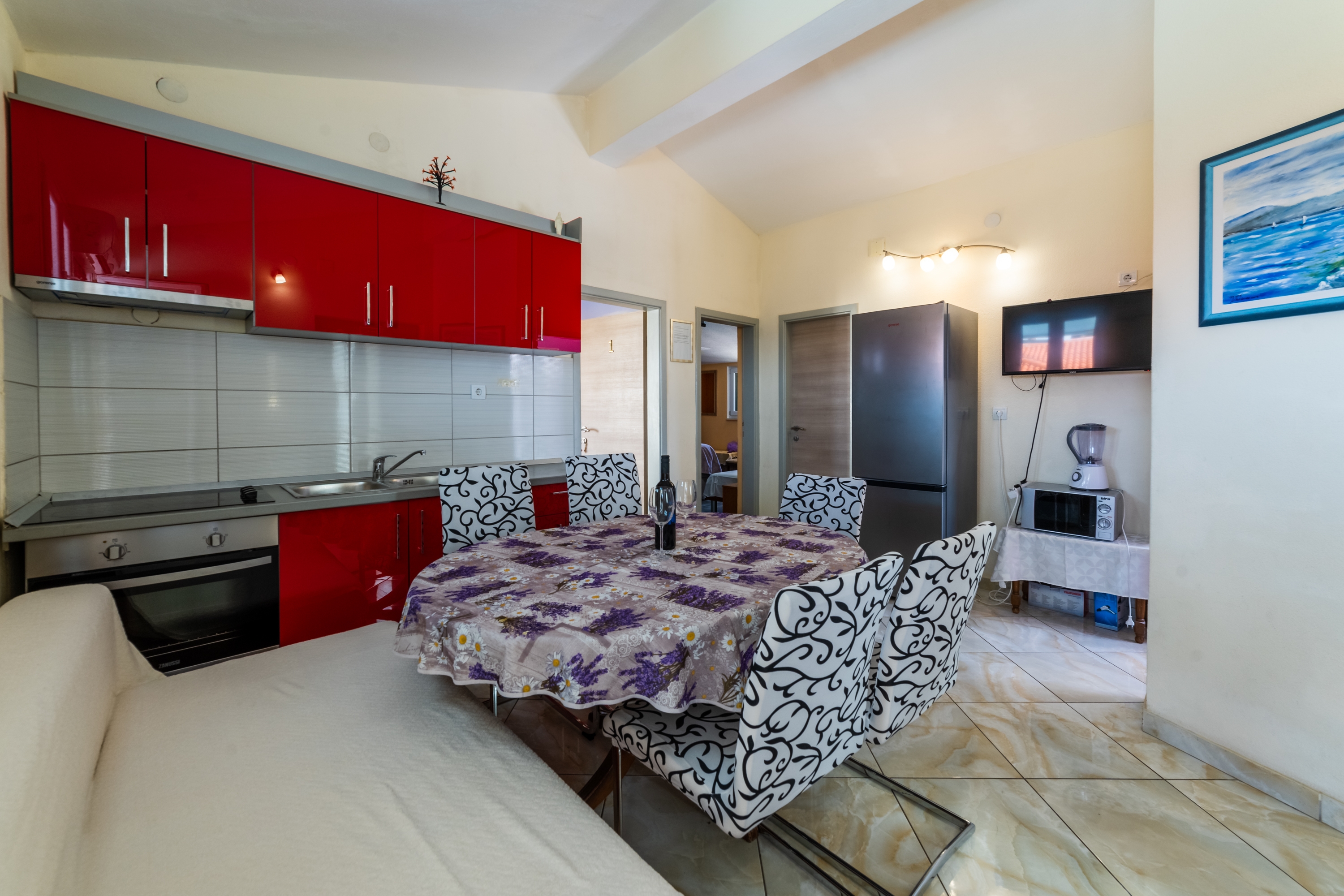 Three bedroom apartment with terrace and sea view Makarska (A-18898-a)