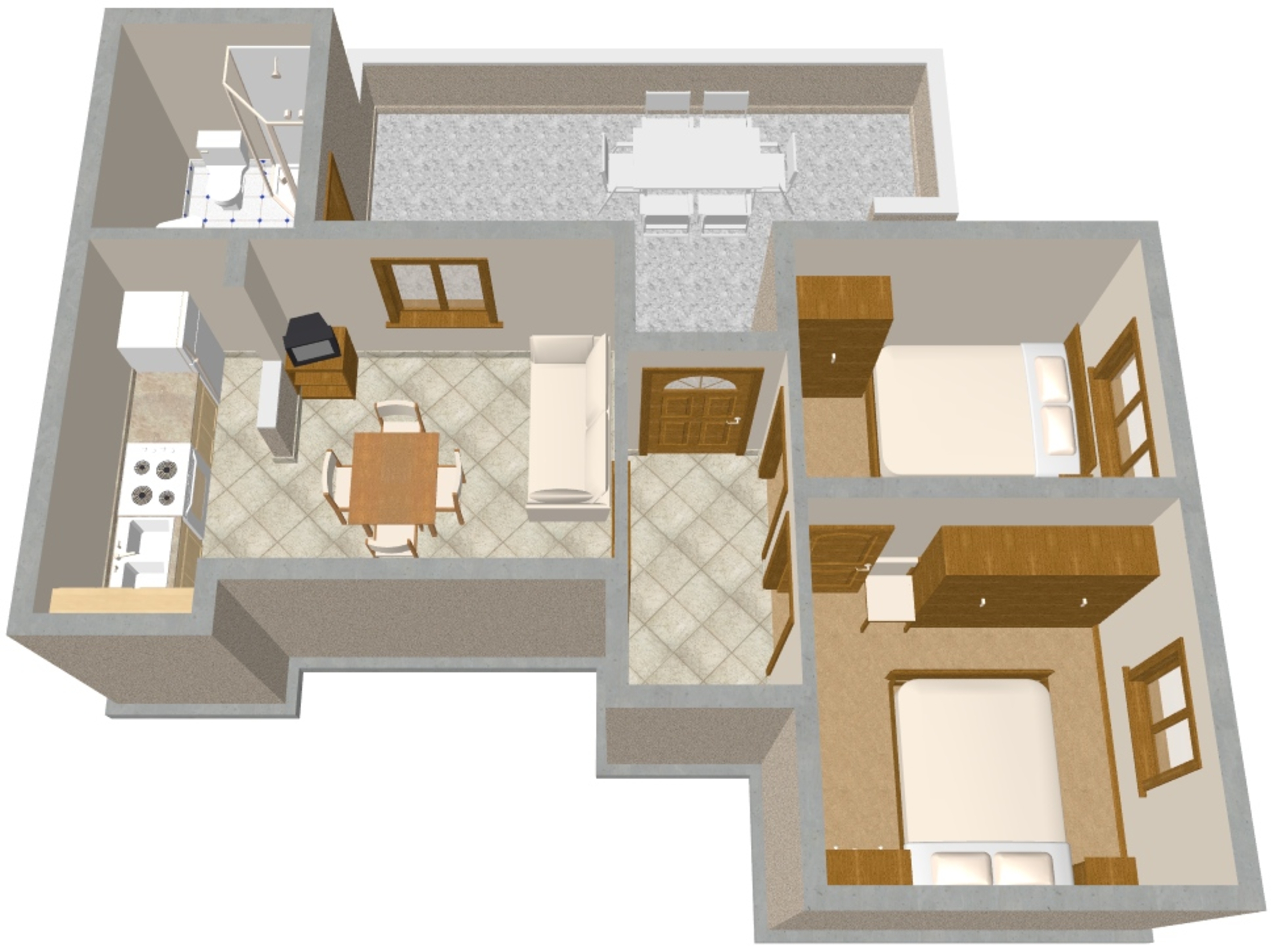 Two bedroom apartment near beach Zavalatica, Korčula  A-b