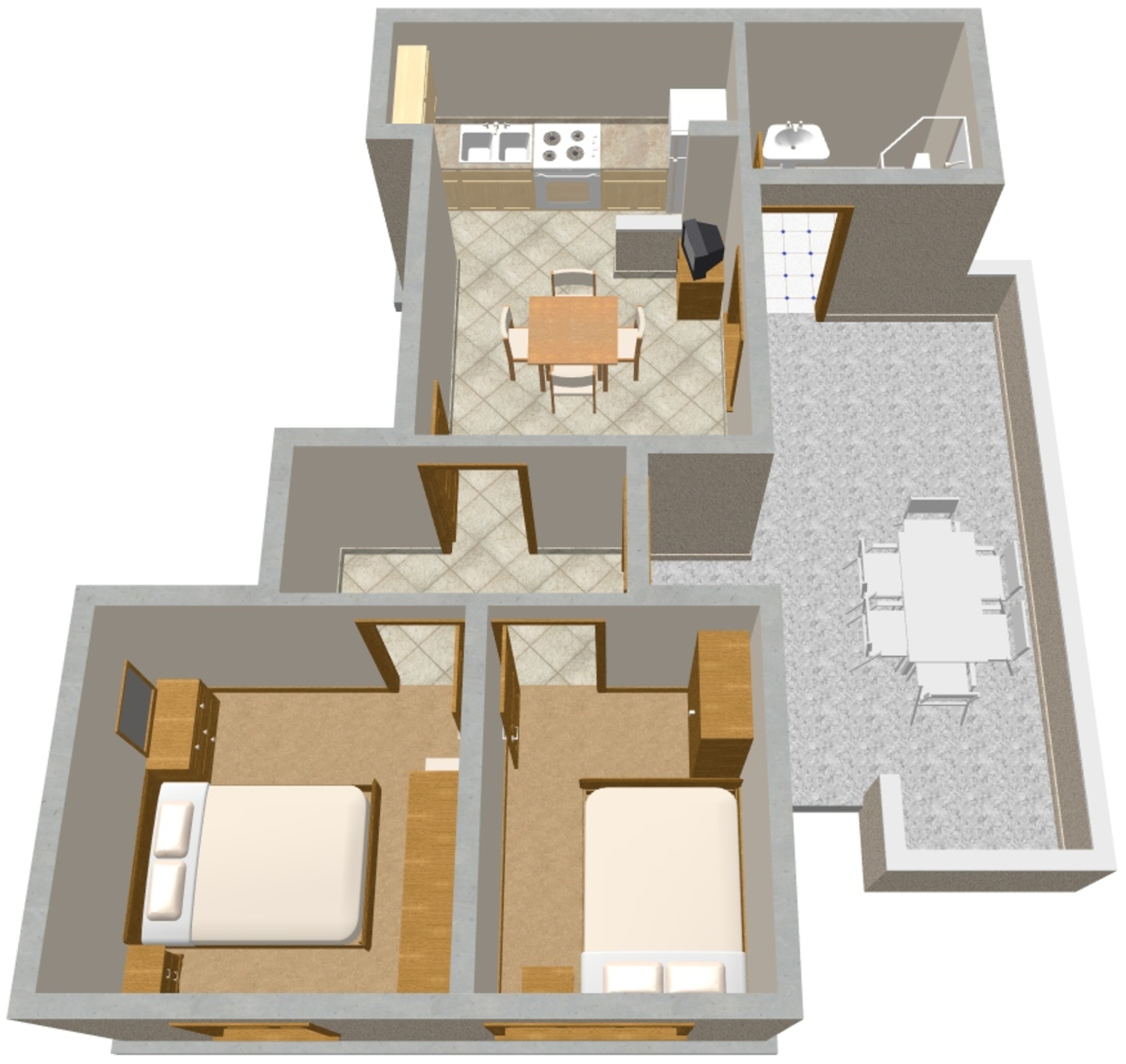 Two bedroom apartment near beach Zavalatica, Korčula  A-b