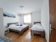 Ložnice 1 Seline, Ložnice 1 v ubytování typu apartment, s klimatizací a WiFi.