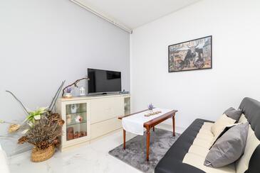 Rovinj, Obývacia izba v ubytovacej jednotke apartment, WiFi.