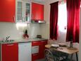 Orebić, Jídelna v ubytování typu studio-apartment, s klimatizací, domácí mazlíčci povoleni a WiFi.