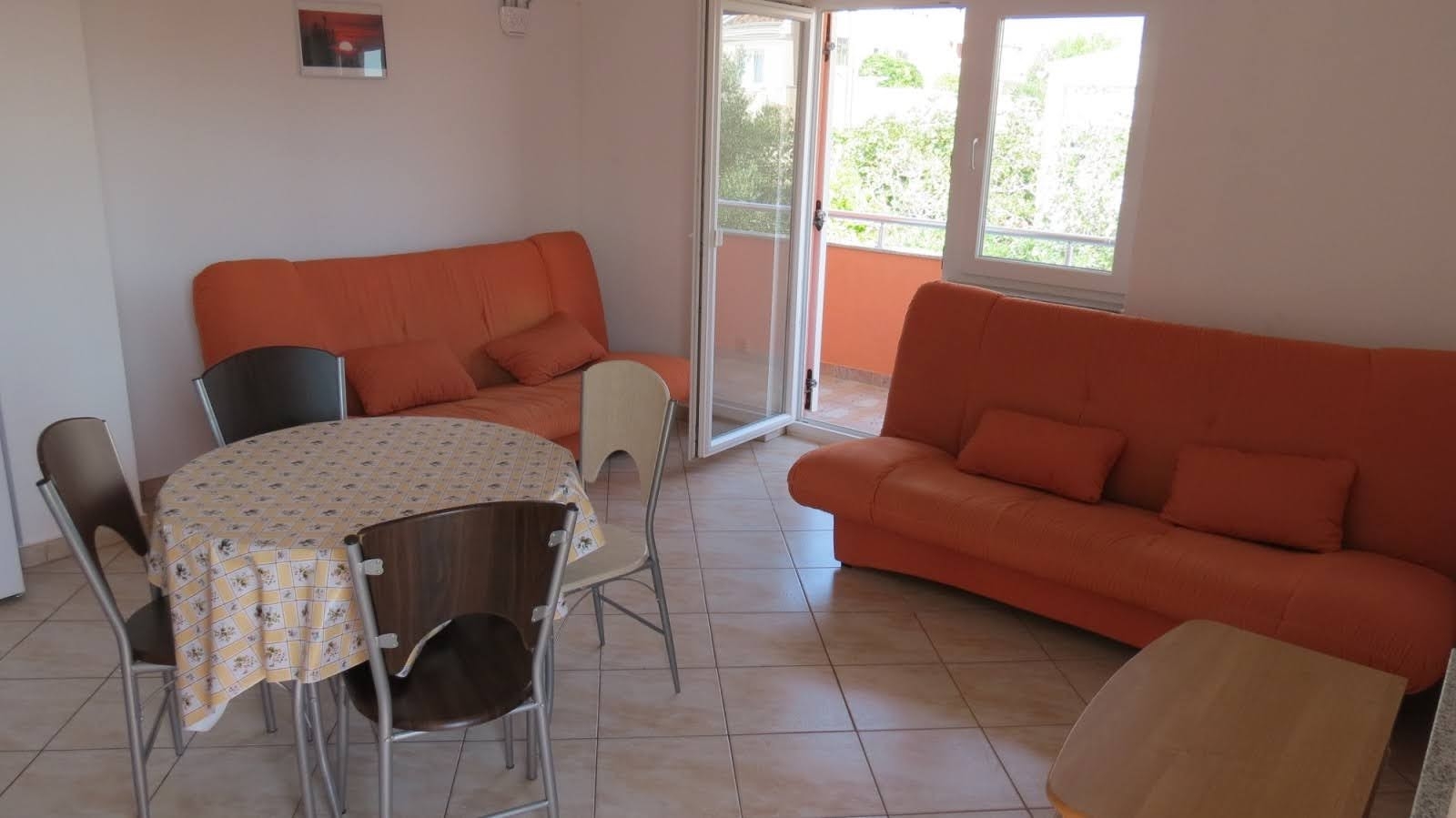 One bedroom apartment with balcony and sea view Novalja, Pag  A-b