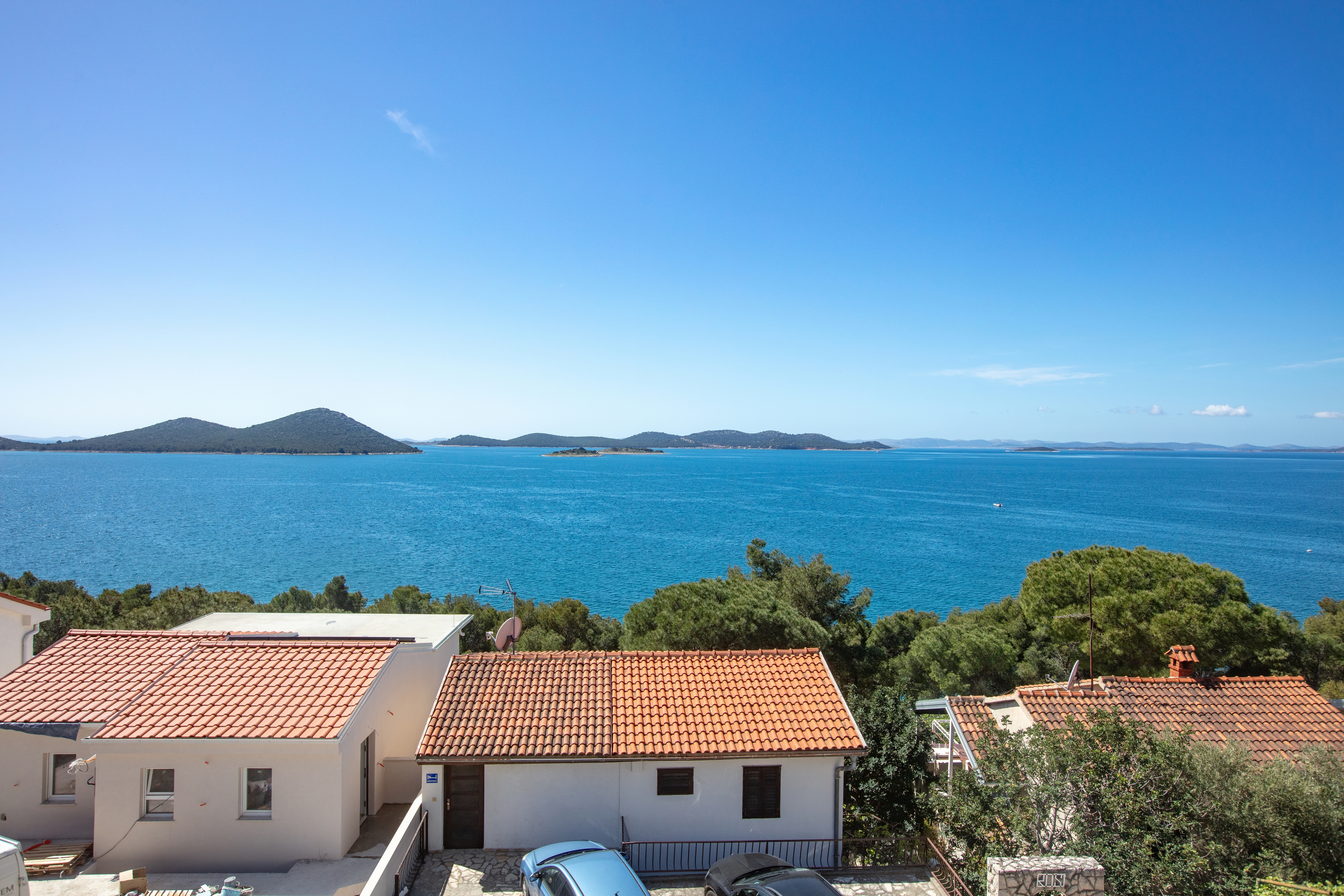One bedroom apartment with terrace and sea view Drage, Biograd  A-a