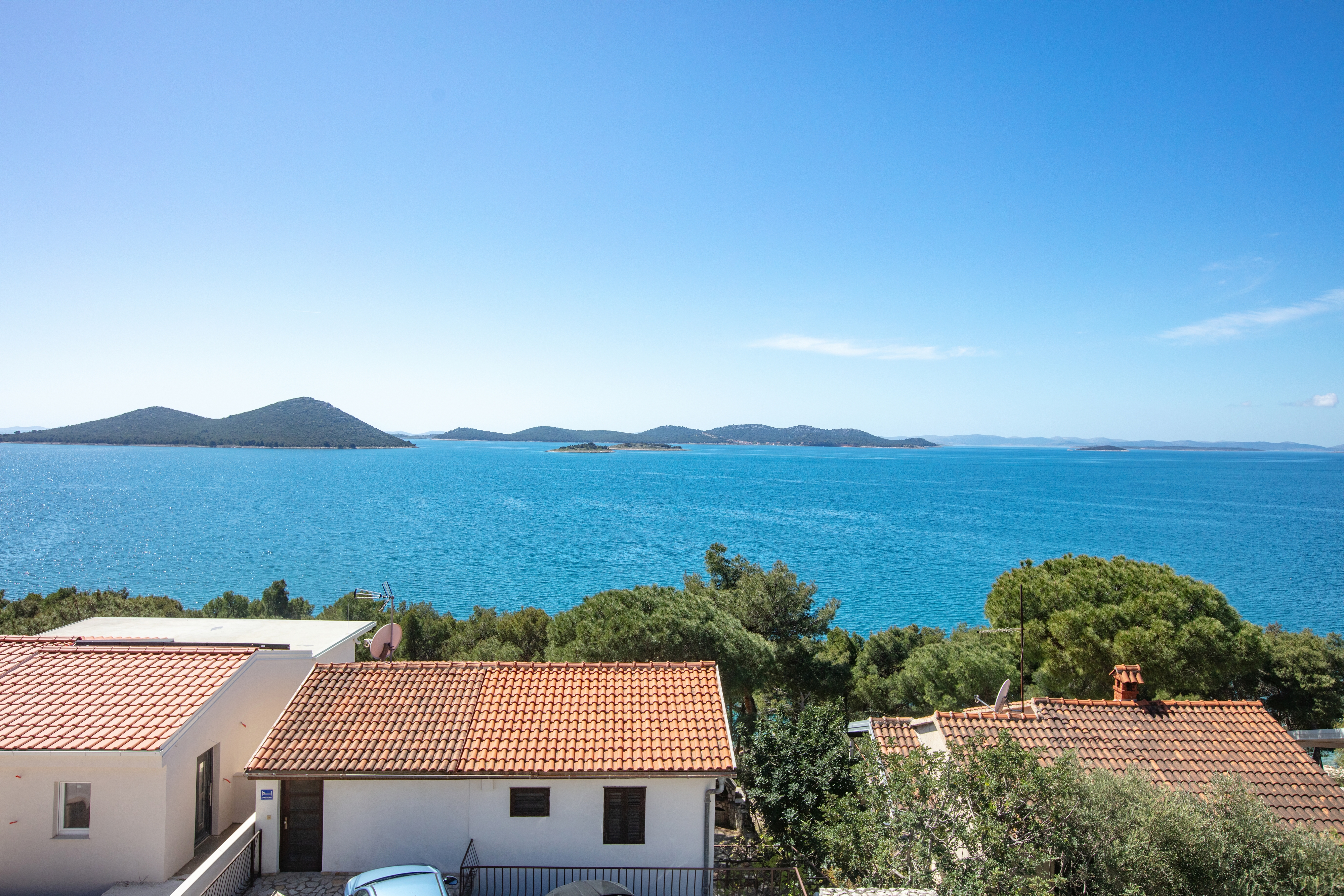 One bedroom apartment with terrace and sea view Drage, Biograd  A-b