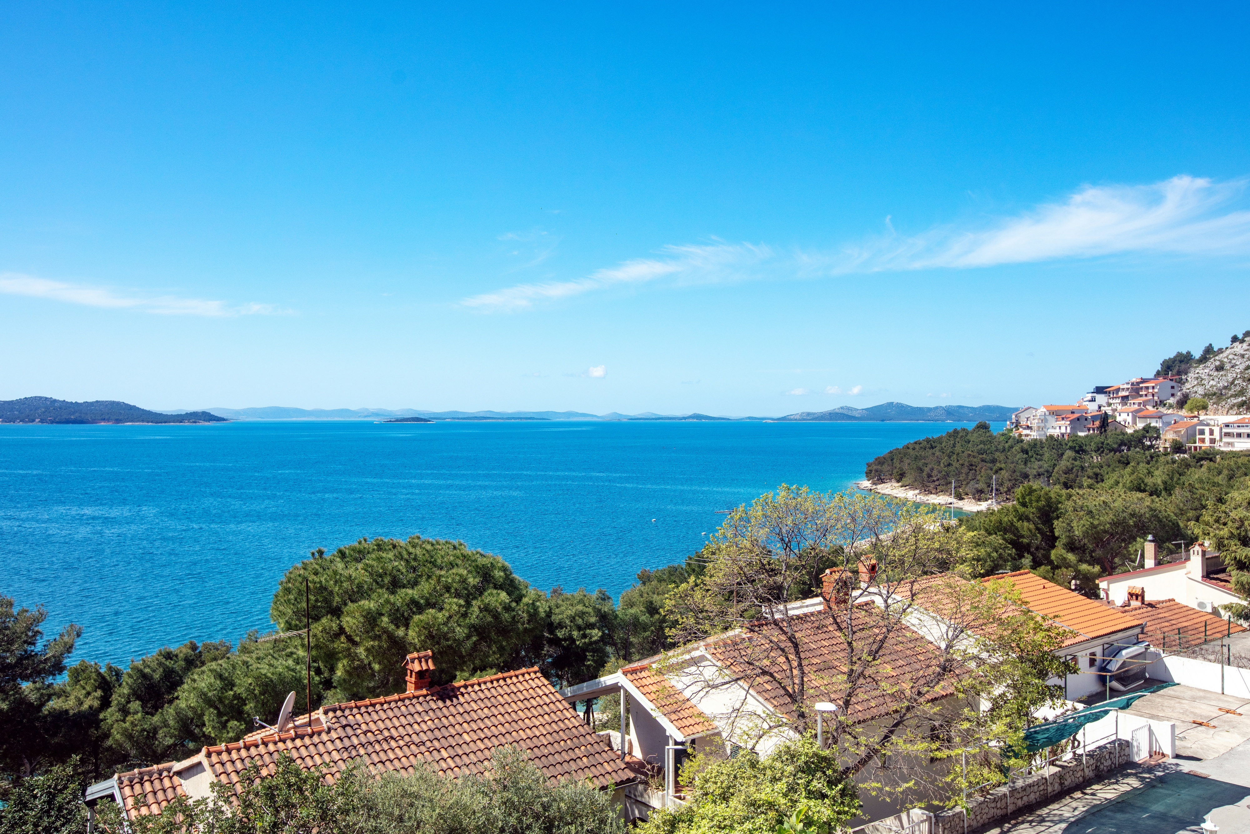One bedroom apartment with terrace and sea view Drage, Biograd  A-b