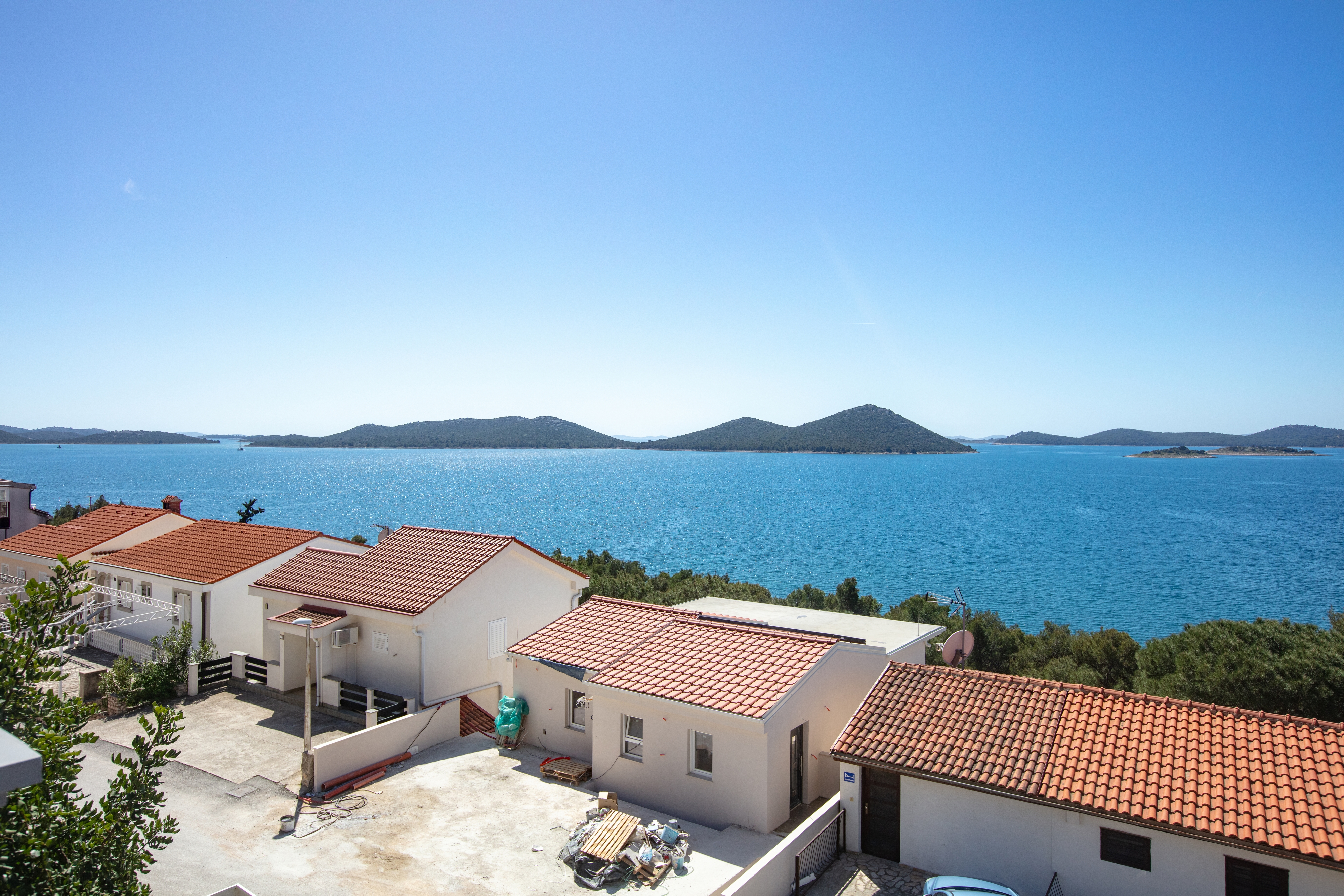 One bedroom apartment with terrace and sea view Drage, Biograd  A-b