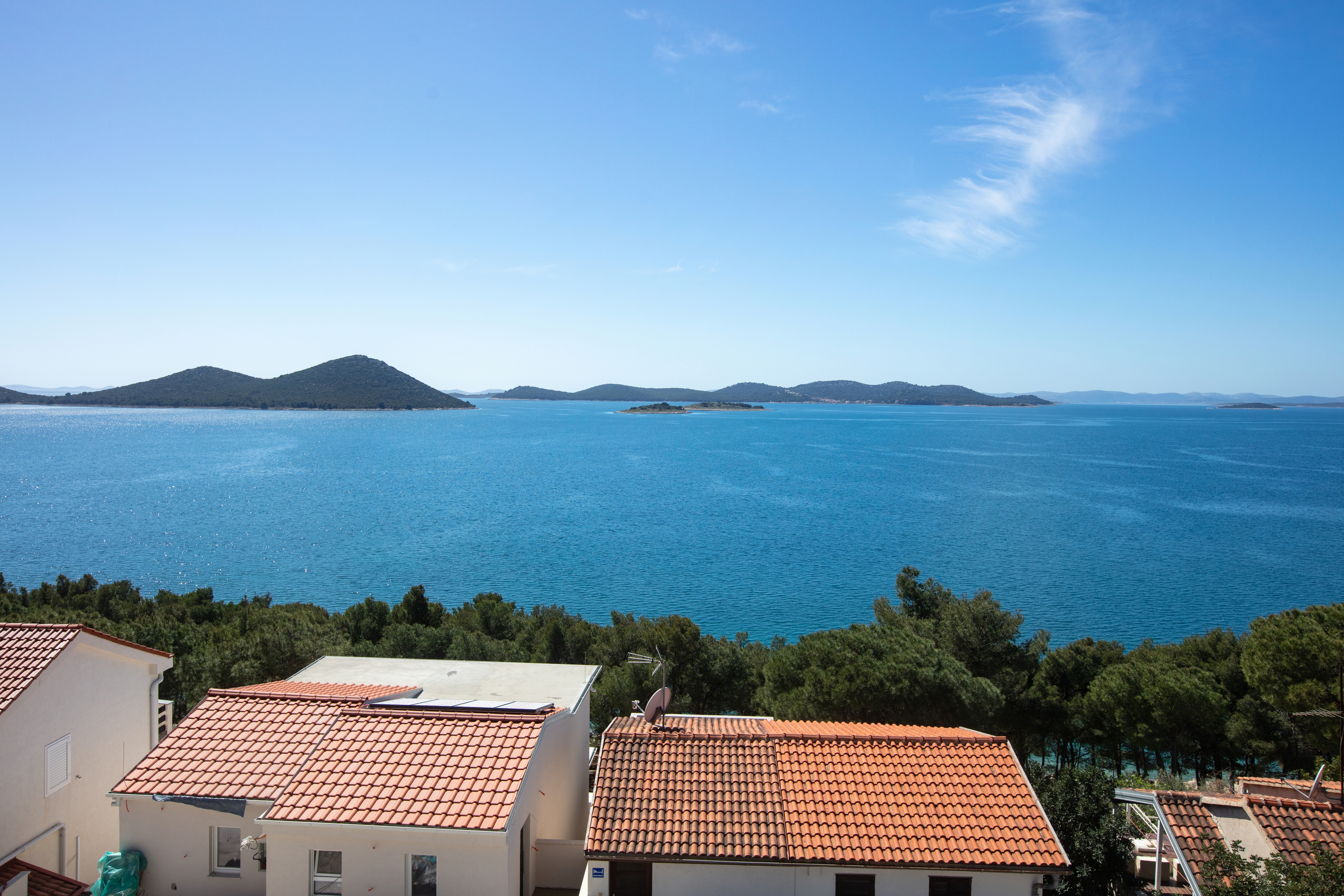 Two bedroom apartment with balcony and sea view Drage, Biograd  A-c