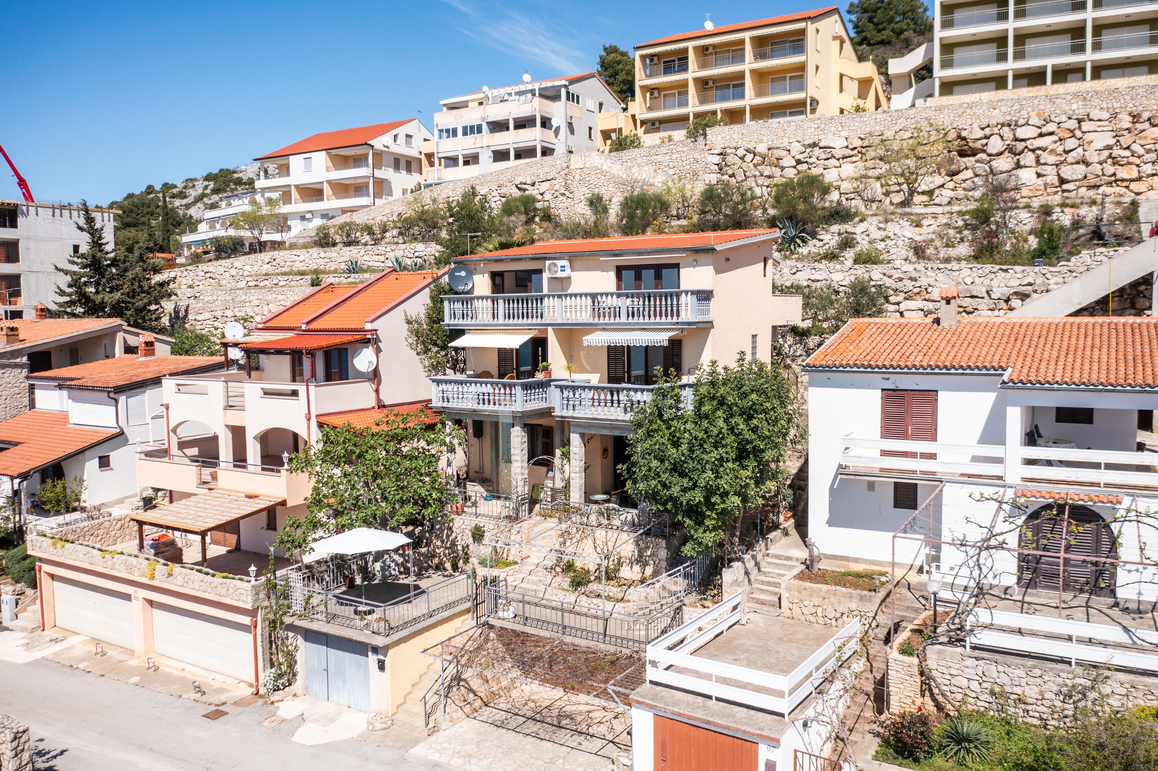 Two bedroom apartment with balcony and sea view Drage, Biograd (A-19189-c)