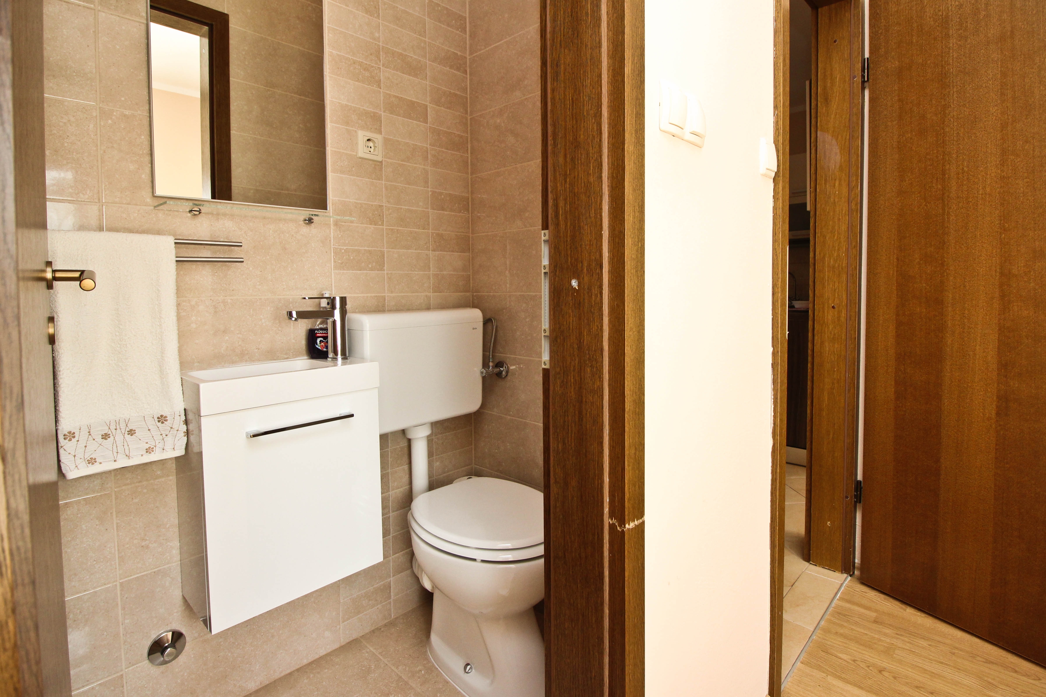 Three bedroom apartment with balcony and sea view Soline, Krk  A-b