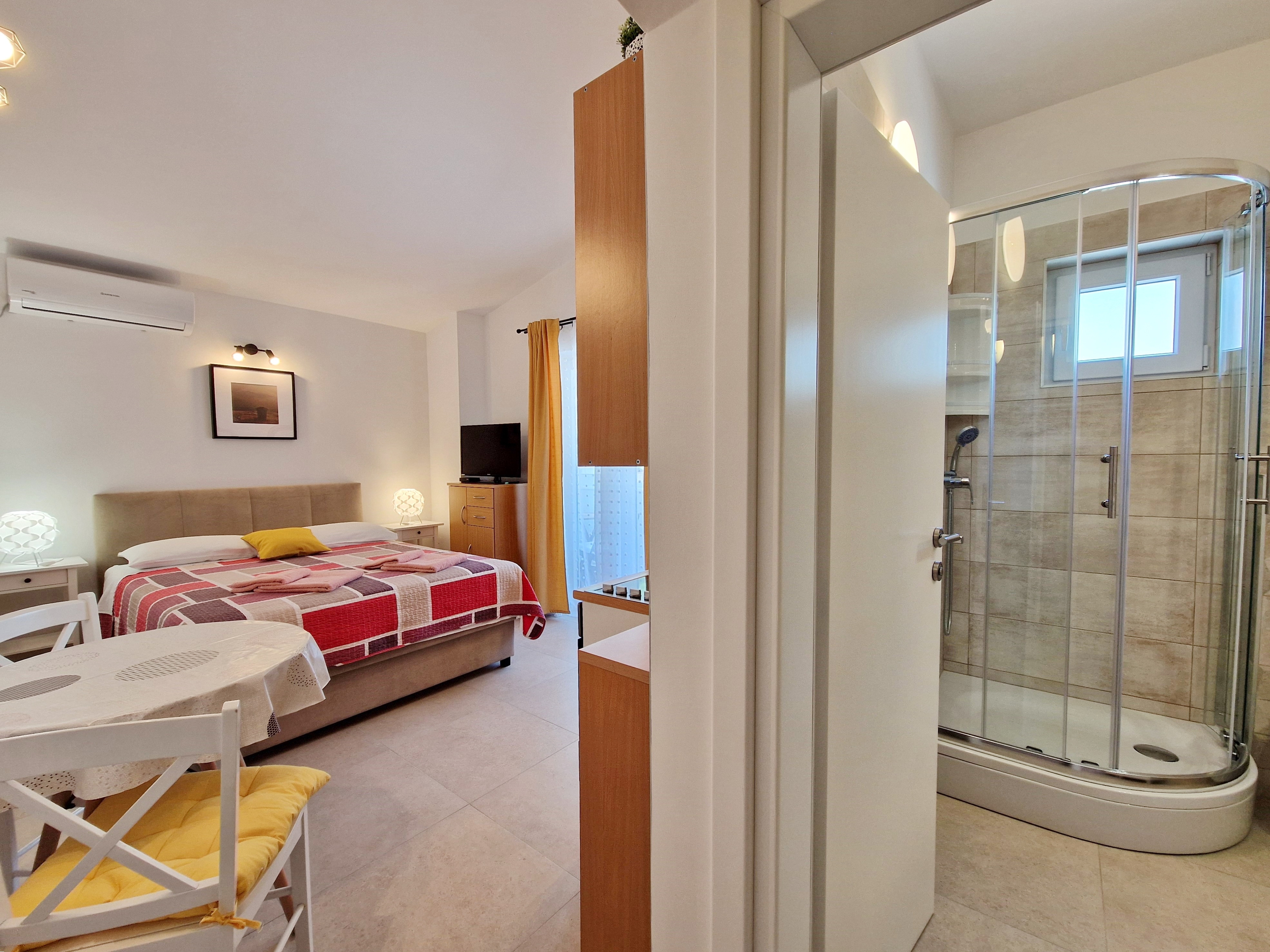 Studio flat with balcony Baška, Krk  AS-a