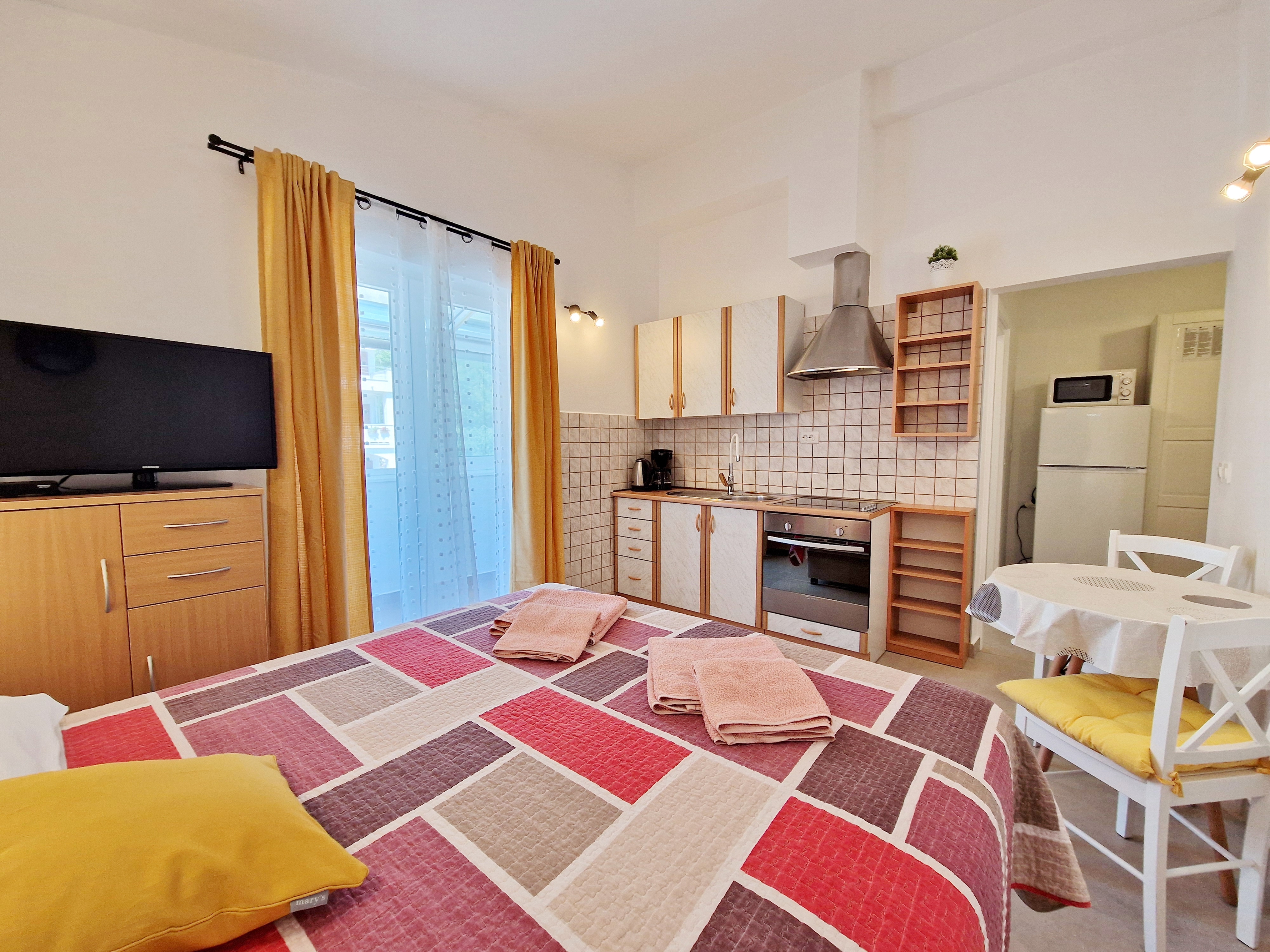 Studio flat with balcony Baška, Krk  AS-a