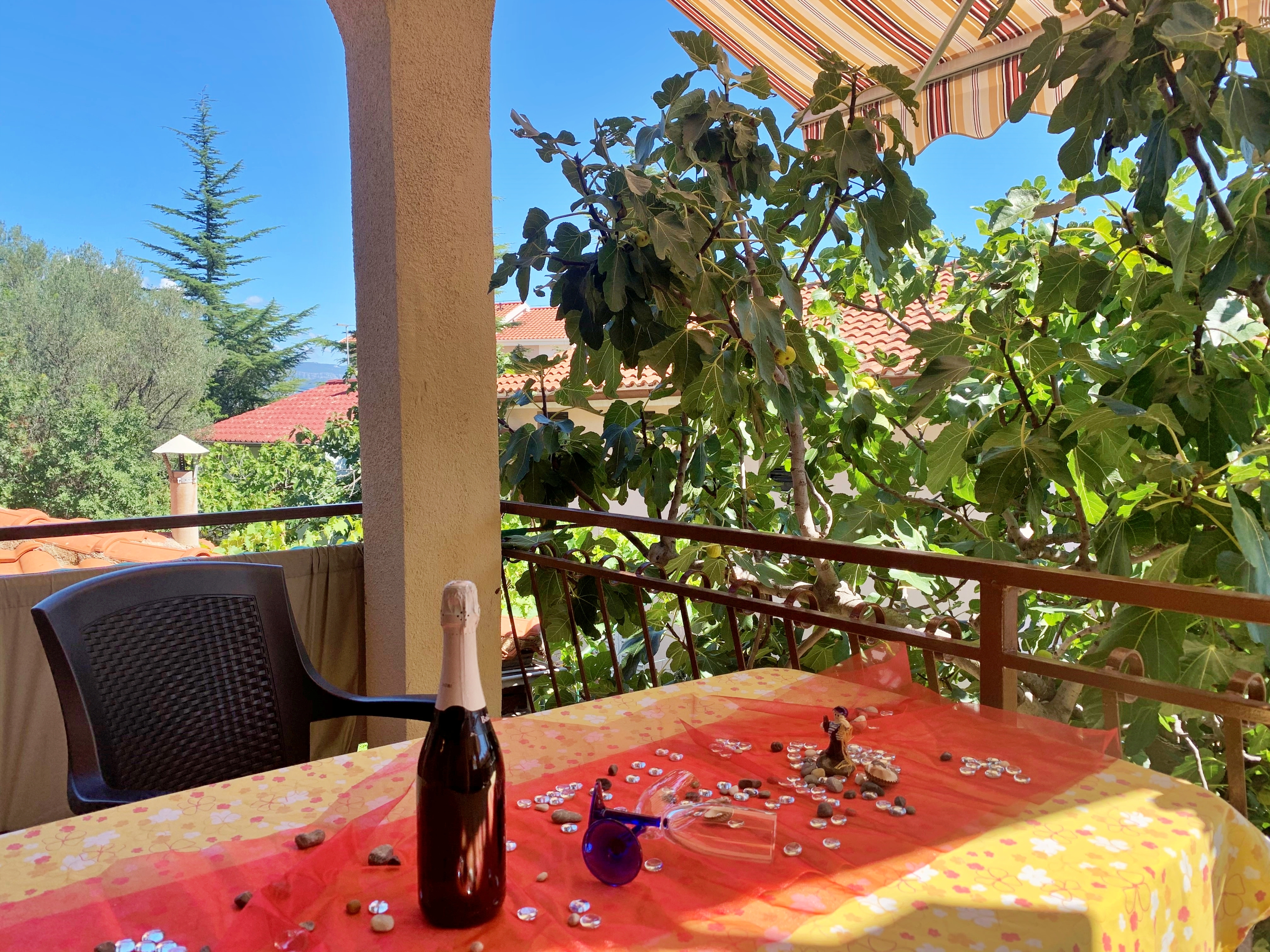 One bedroom apartment with balcony and sea view Čižići, Krk  A-b