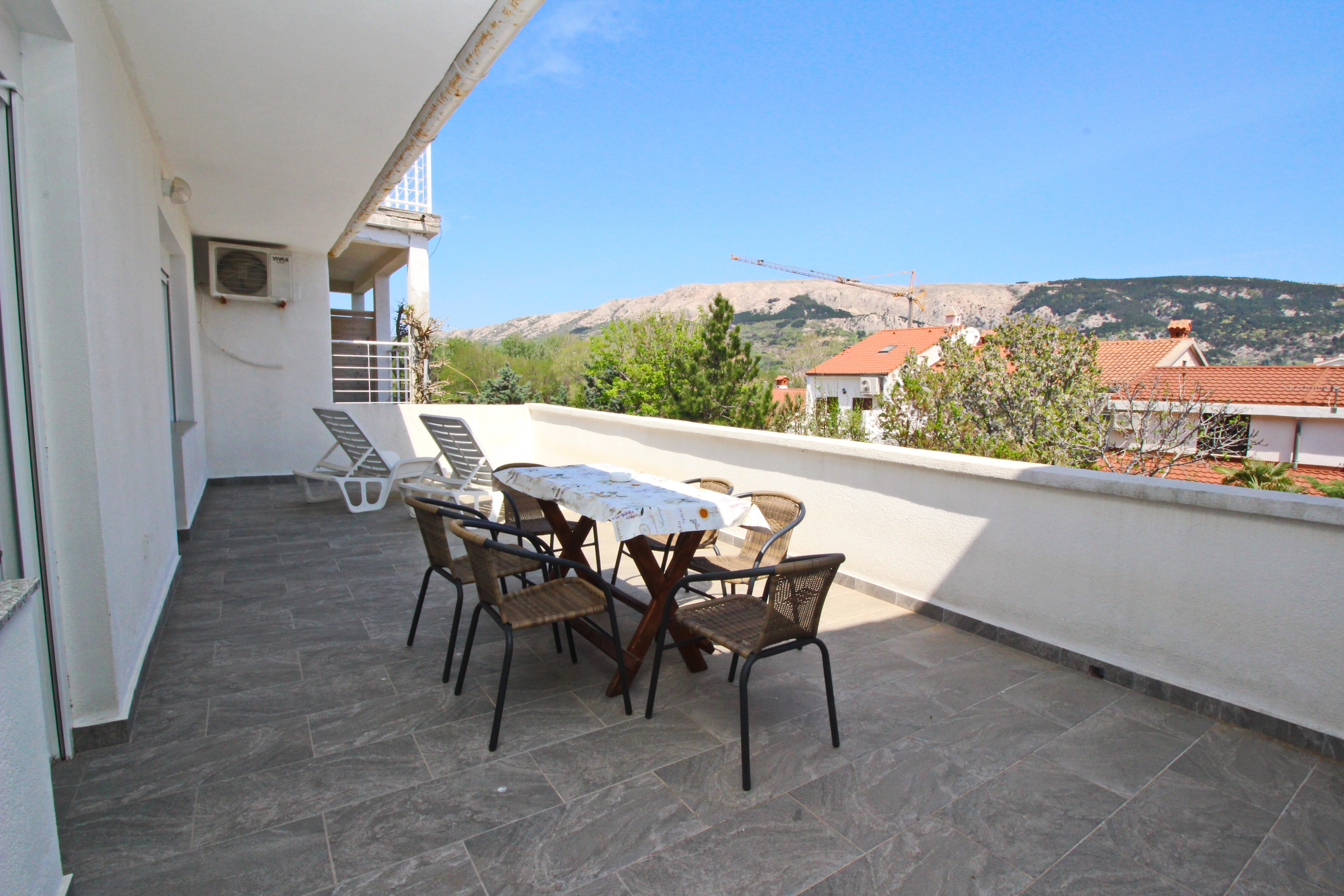 Two bedroom apartment with terrace Baška, Krk  A-c