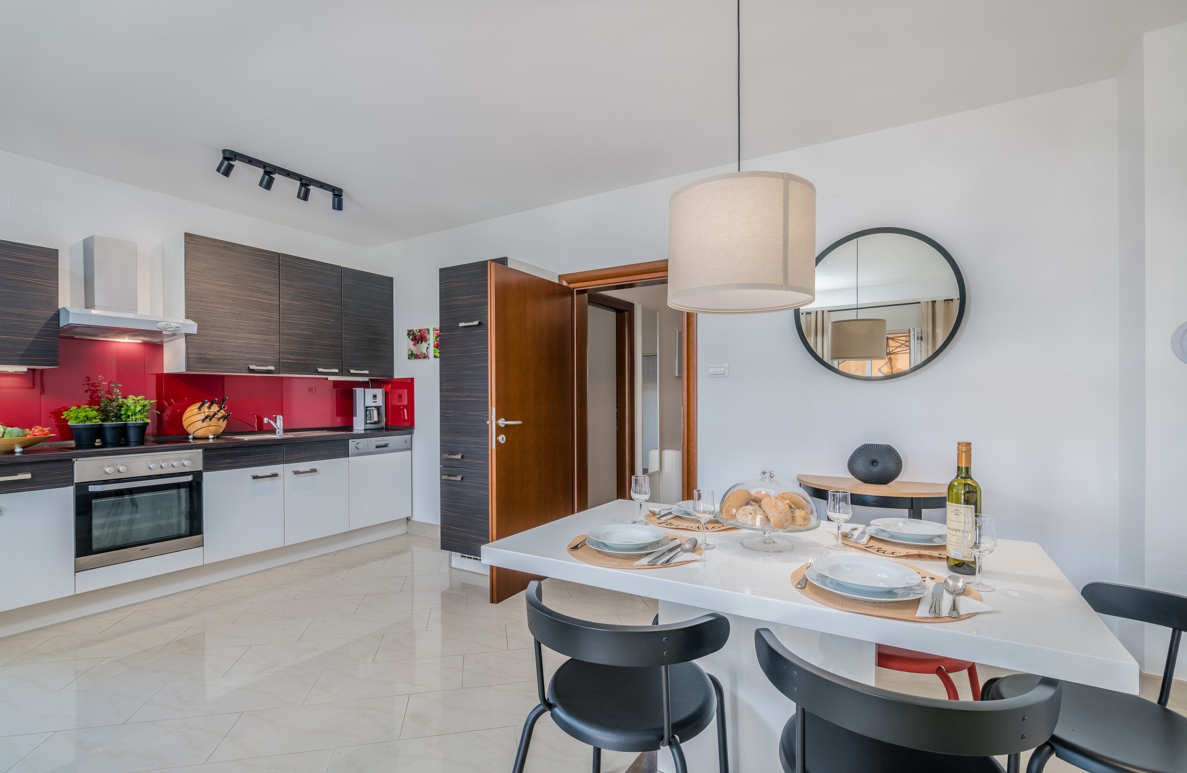 Two bedroom apartment with terrace and sea view Malinska, Krk  A-b